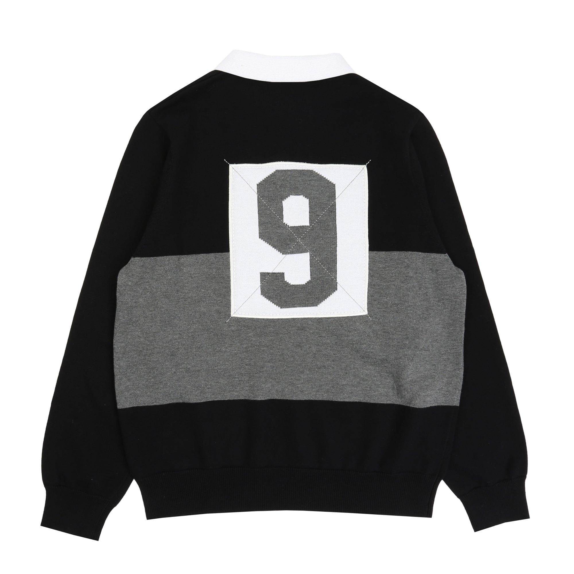 Happy99 Game Over Knit Polo - Black/Grey