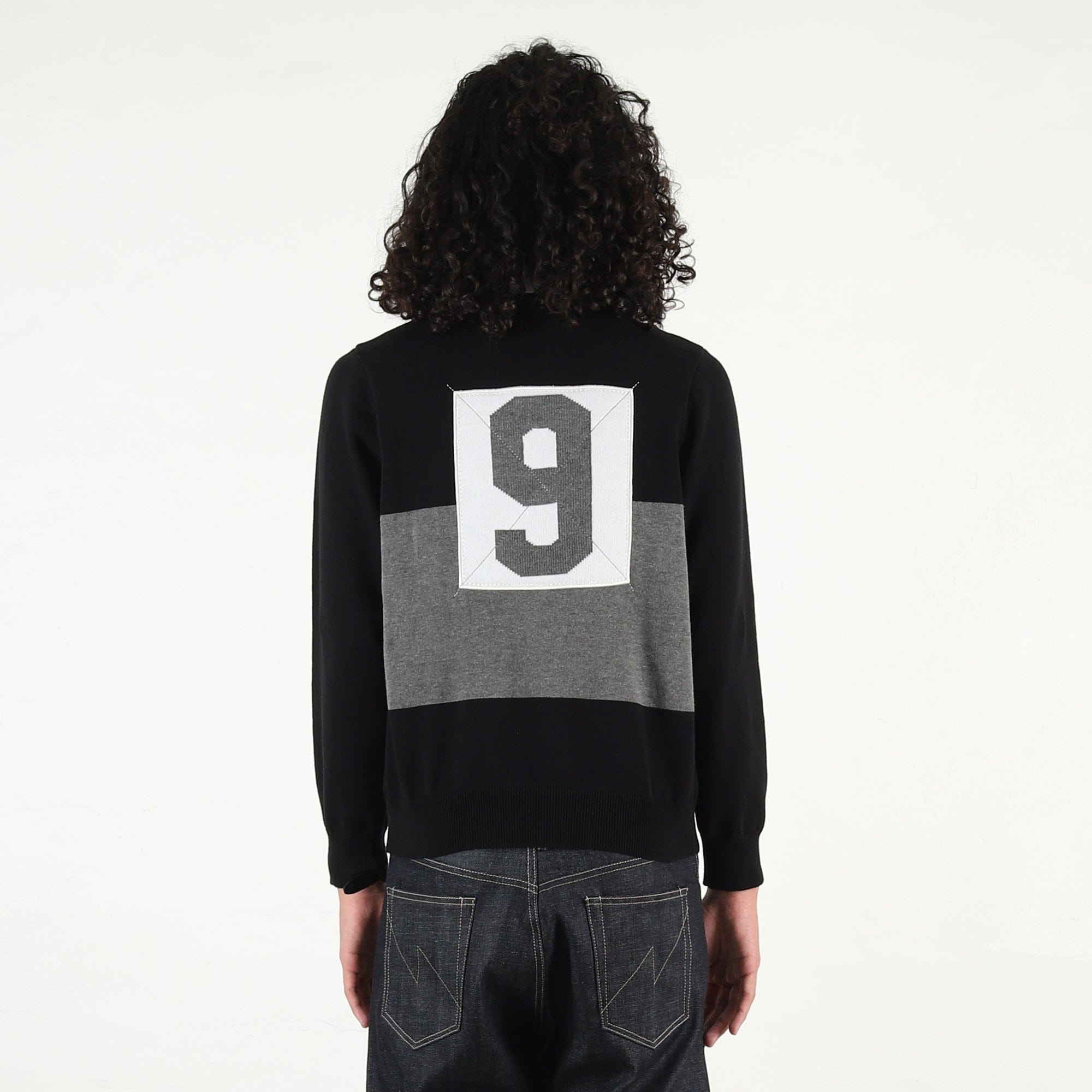 Happy99 Game Over Knit Polo - Black/Grey