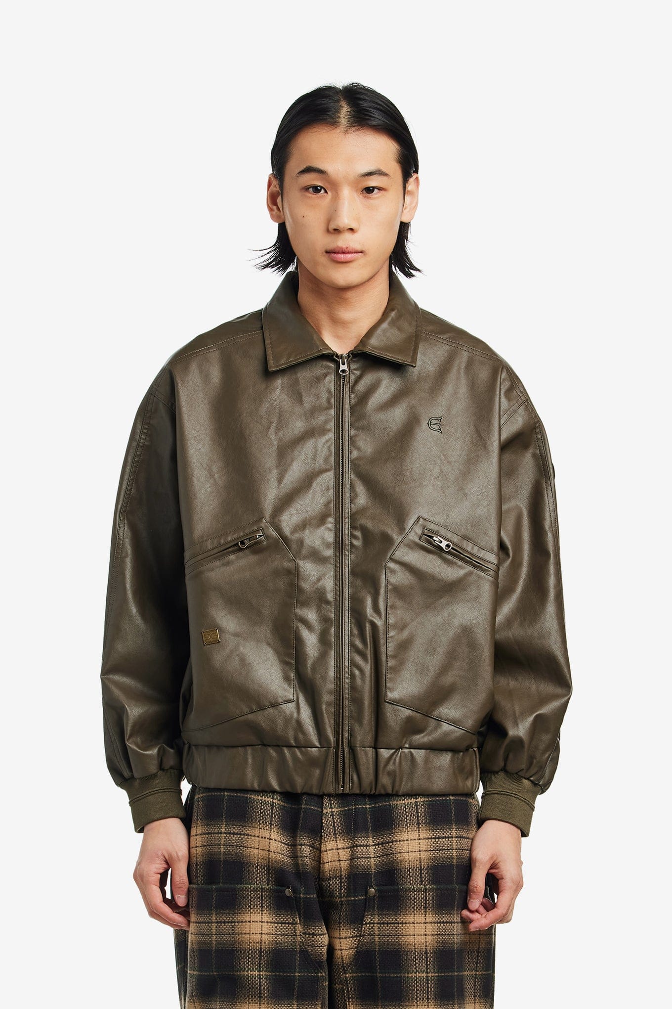 Evisen POSTMAN FAUX LEATHER JACKET