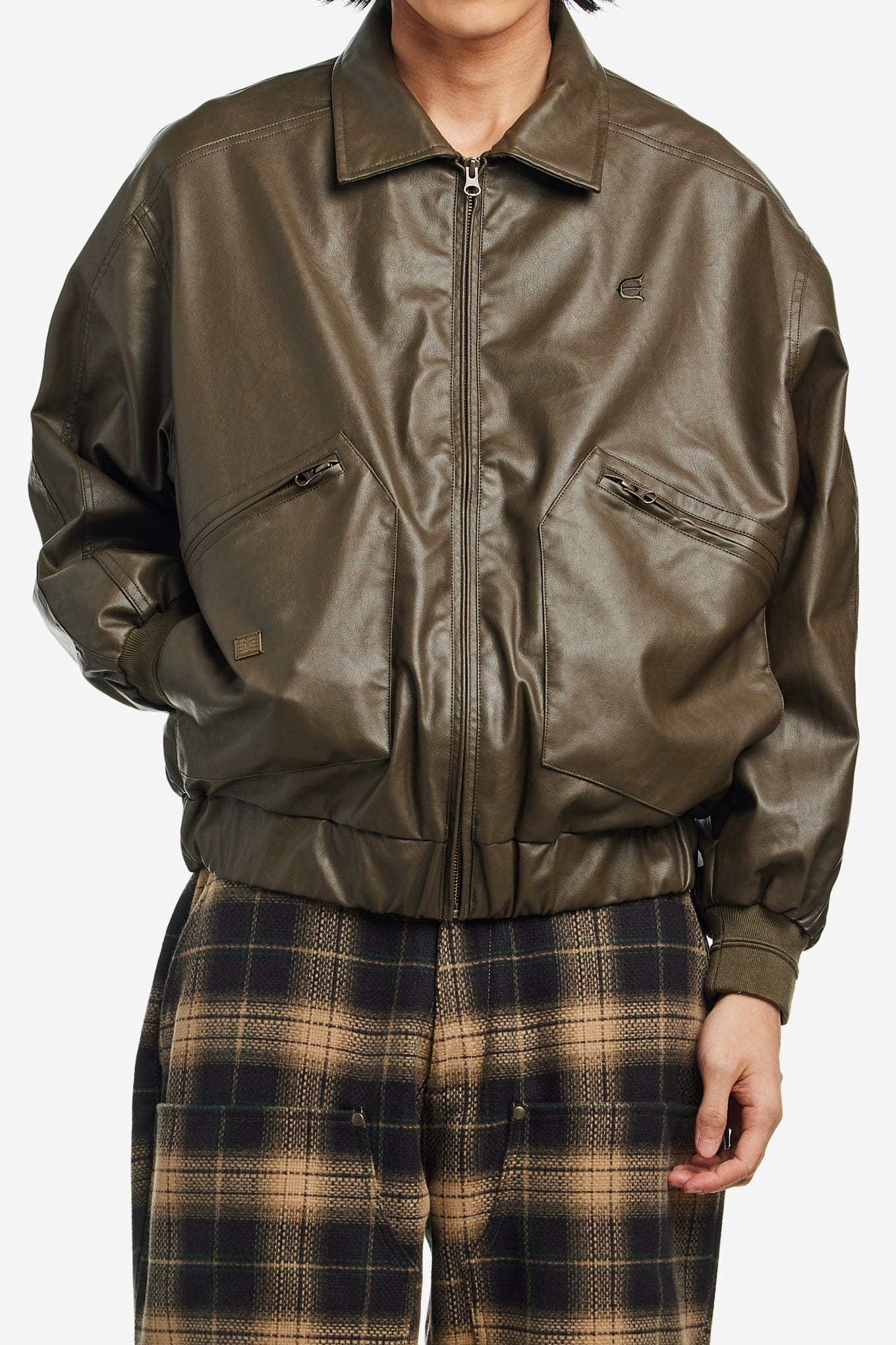 Evisen POSTMAN FAUX LEATHER JACKET