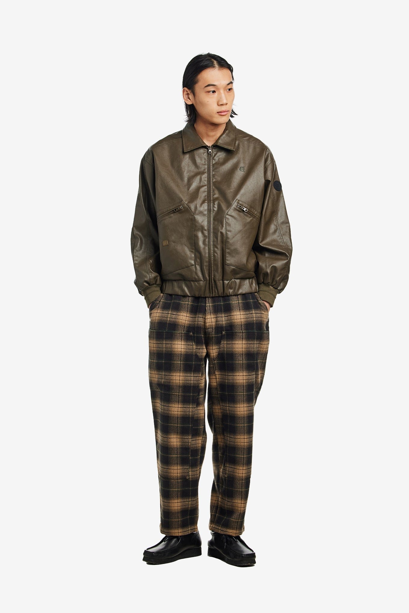 Evisen POSTMAN FAUX LEATHER JACKET