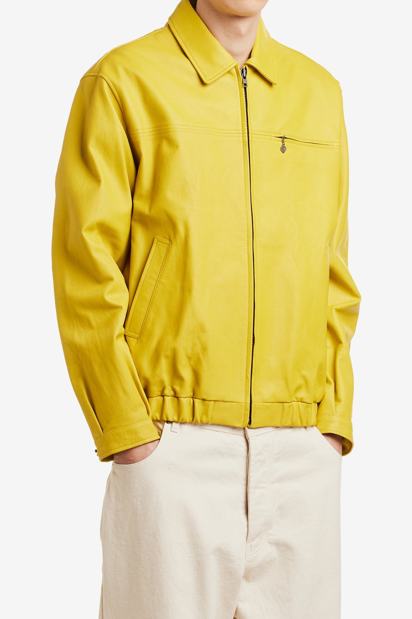 Thisisneverthat LEATHER HARRINGTON JACKET
