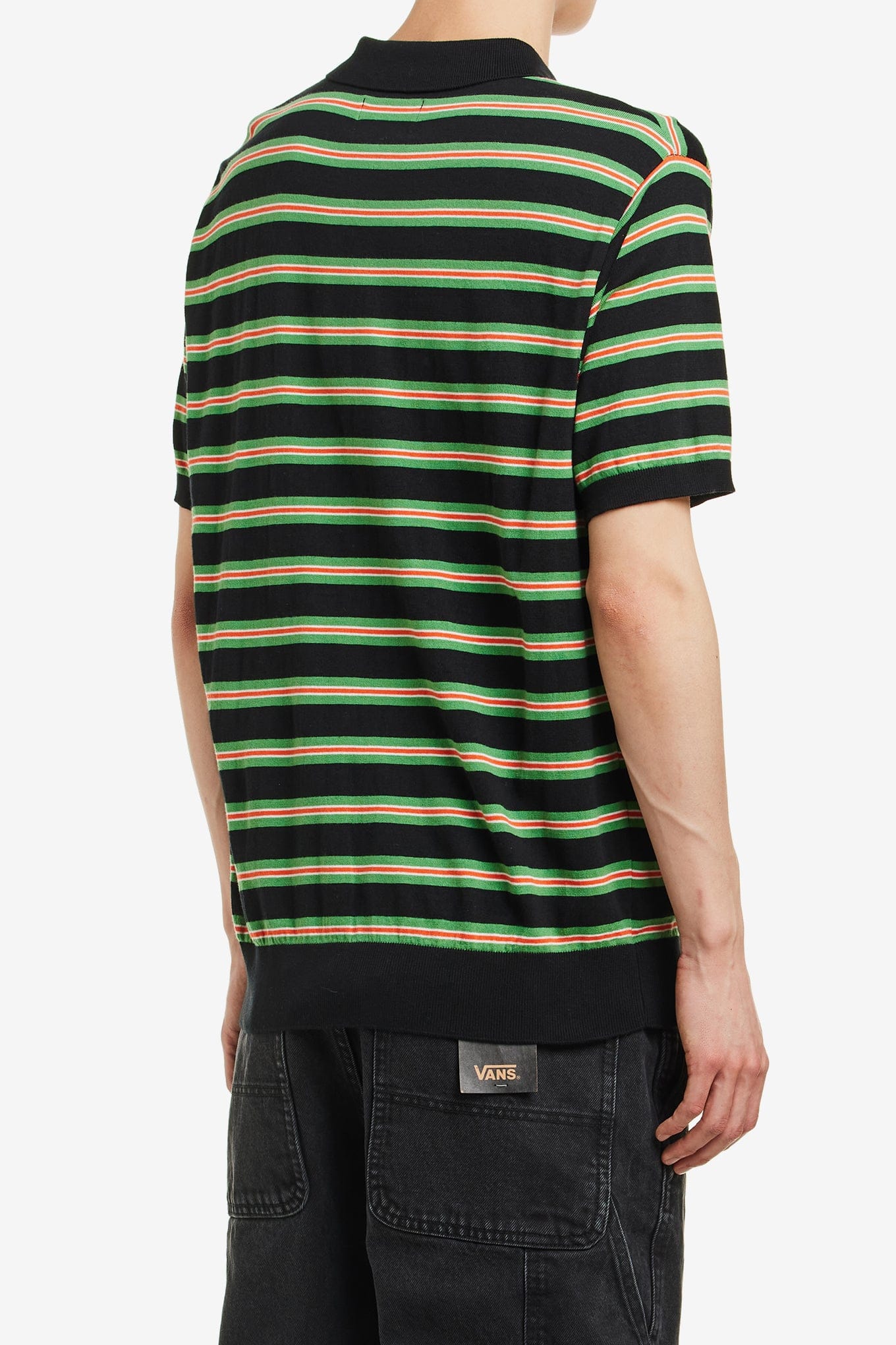 Thisisneverthat STRIPED KNIT POLO