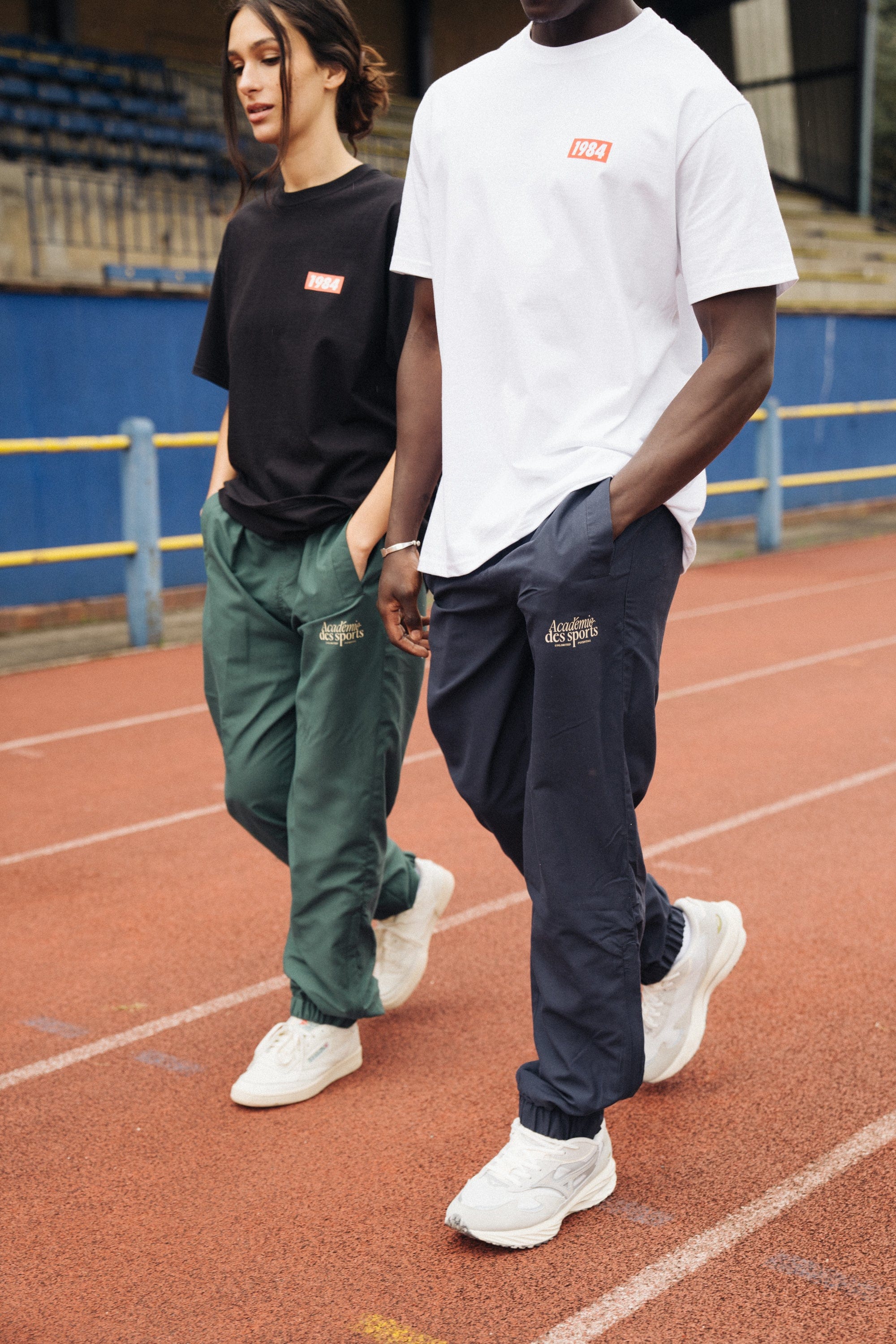 Vice 84 Académie Des Sports Script Nylon Trackpants - Green