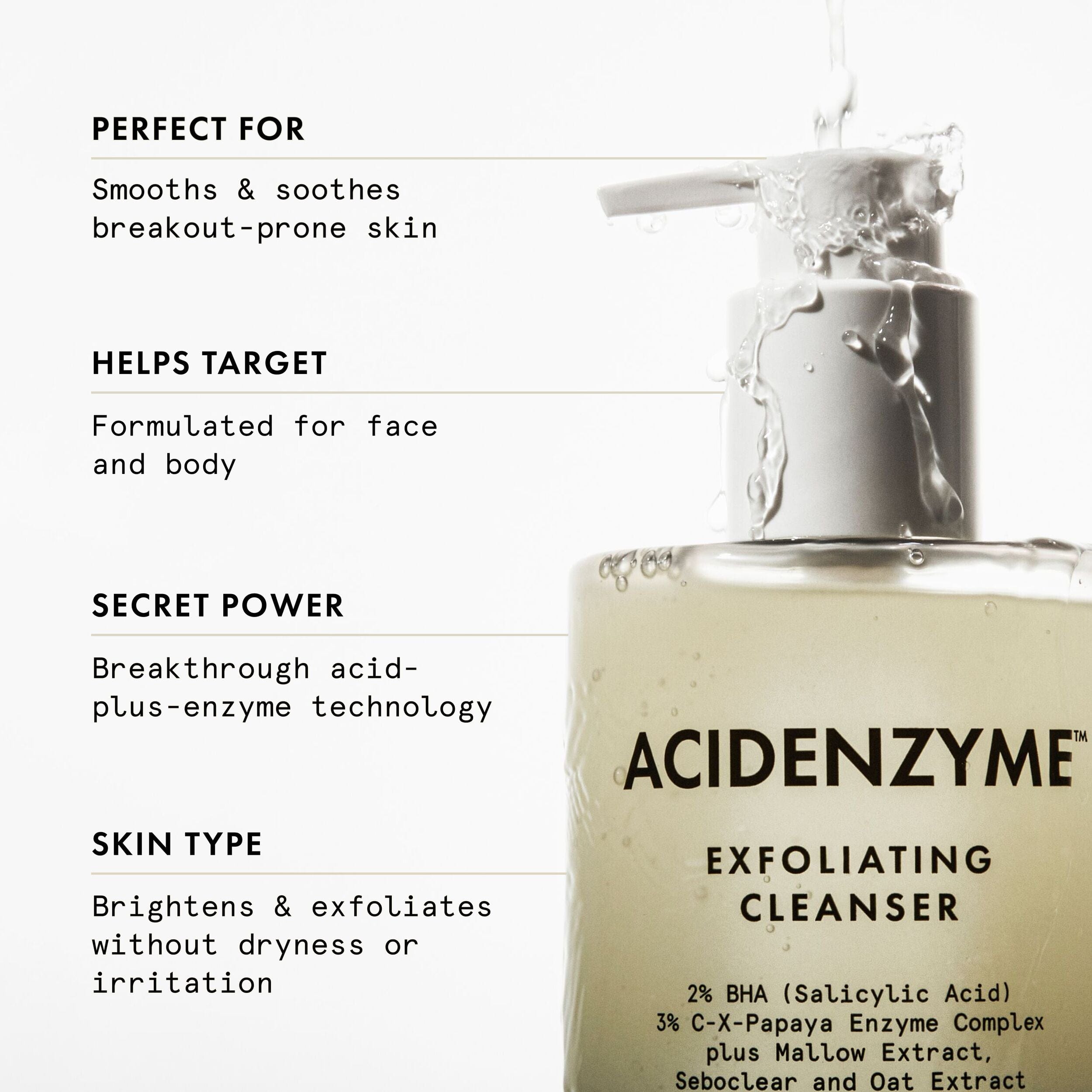 Beauty Pie AcidEnzyme Jumbo Exfoliating Face & Body Cleanser