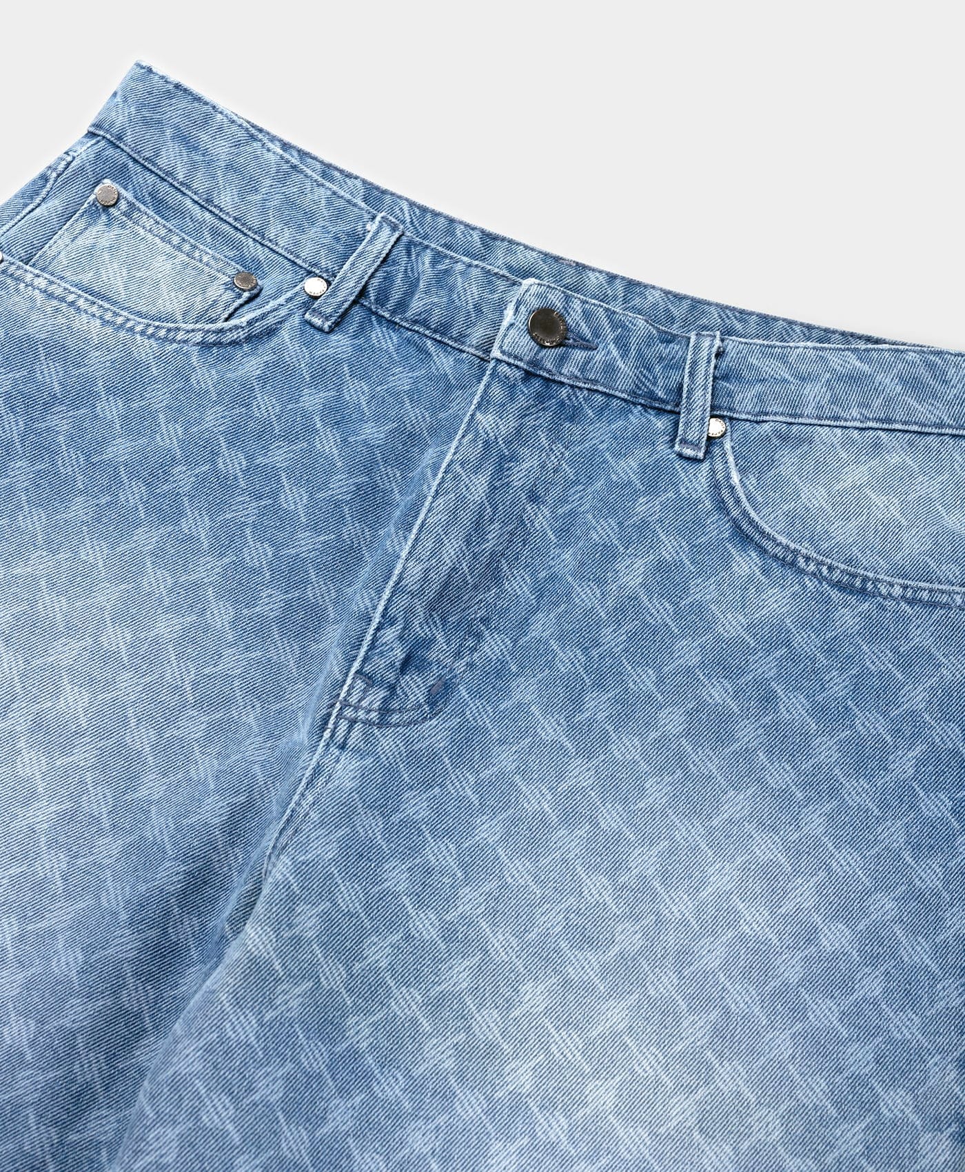 Monogram Blue Monogram Denim Shorts