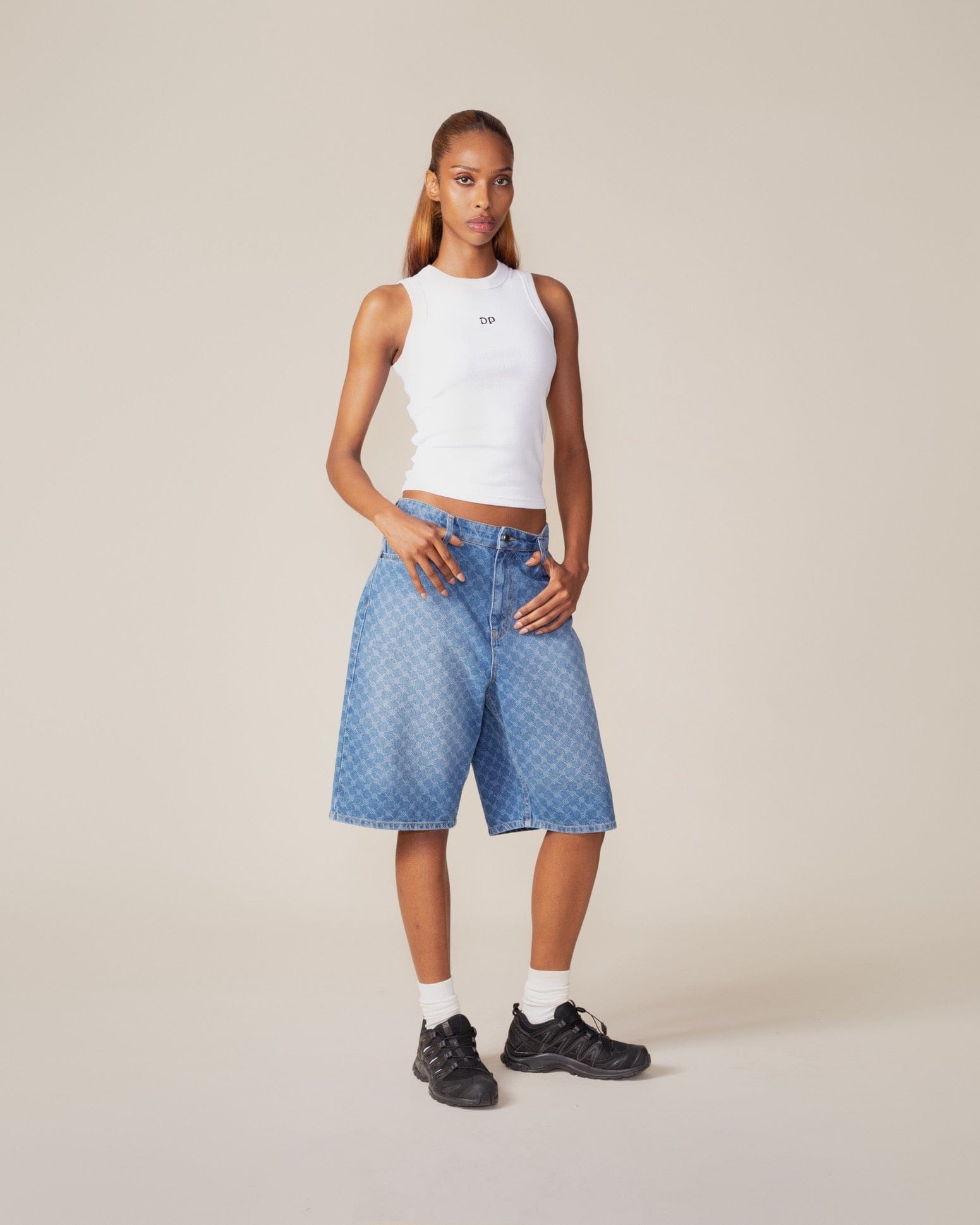 Monogram Blue Monogram Denim Shorts
