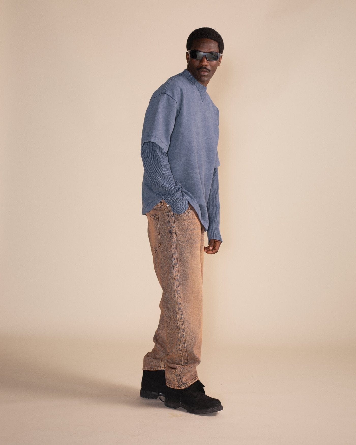 Blue Big Dipper Blue Layered LS T - Shirt