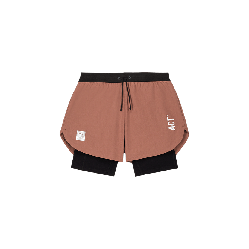 ACT Running ShellLight Short 2 in 1 - Terracotta