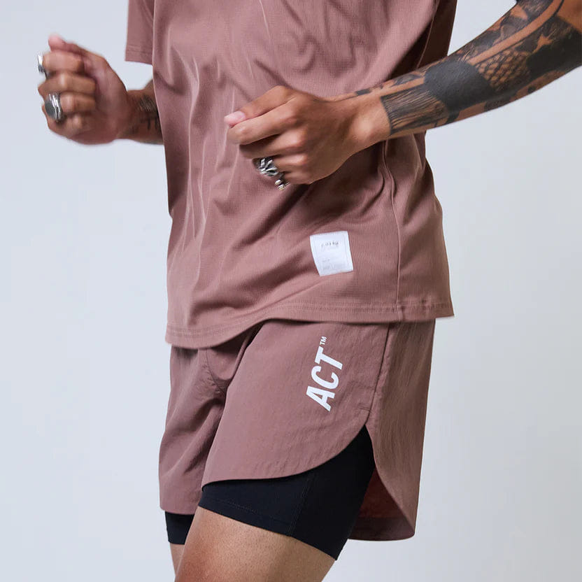 ACT Running ShellLight Short 2 in 1 - Terracotta