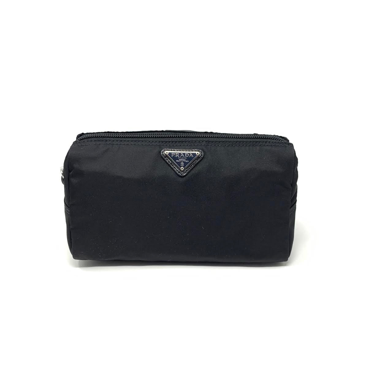 From Runway With Love Prada Nylon Cosmetic Case in Black