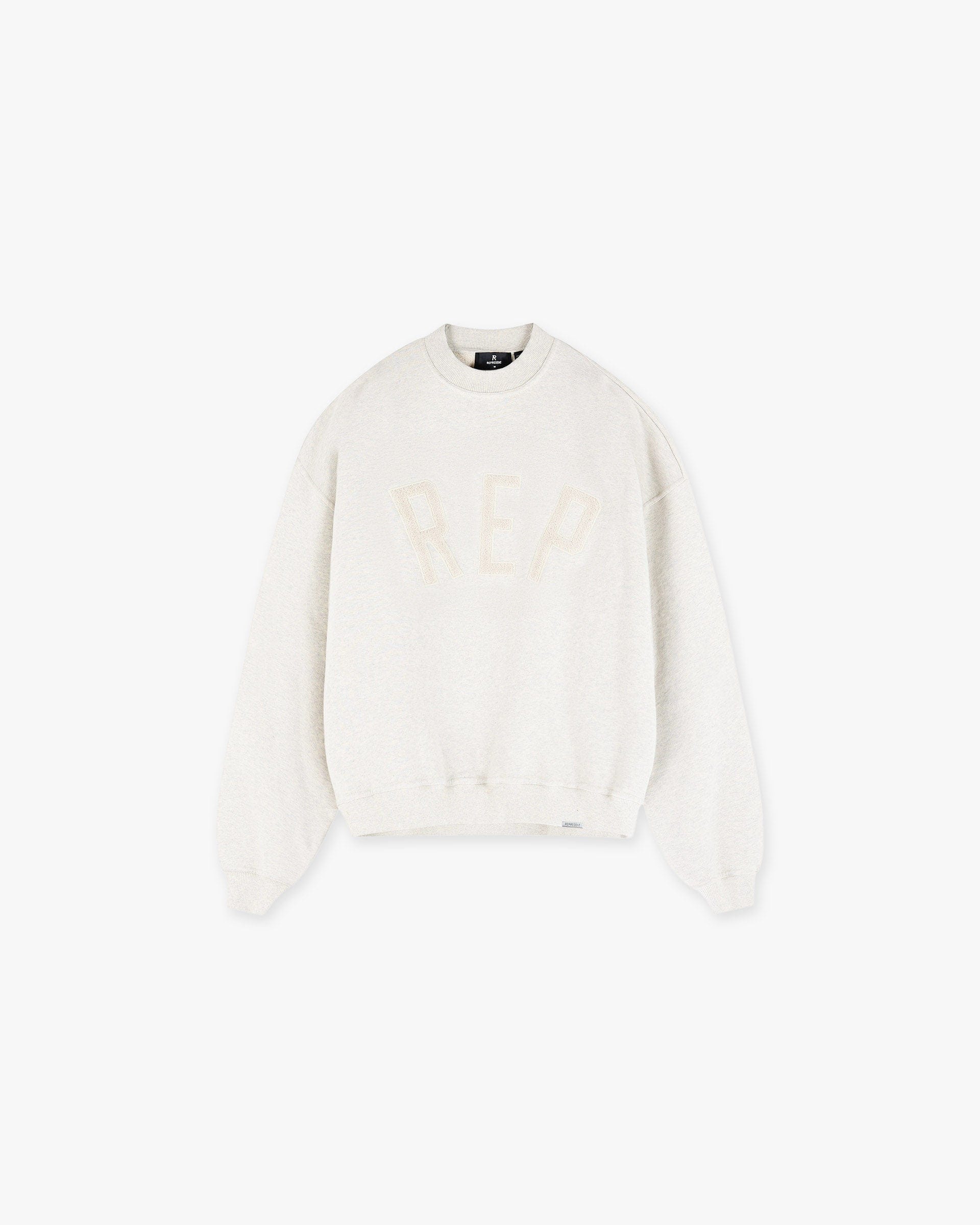 SS25 Rep Applique Sweater - Cream Marl