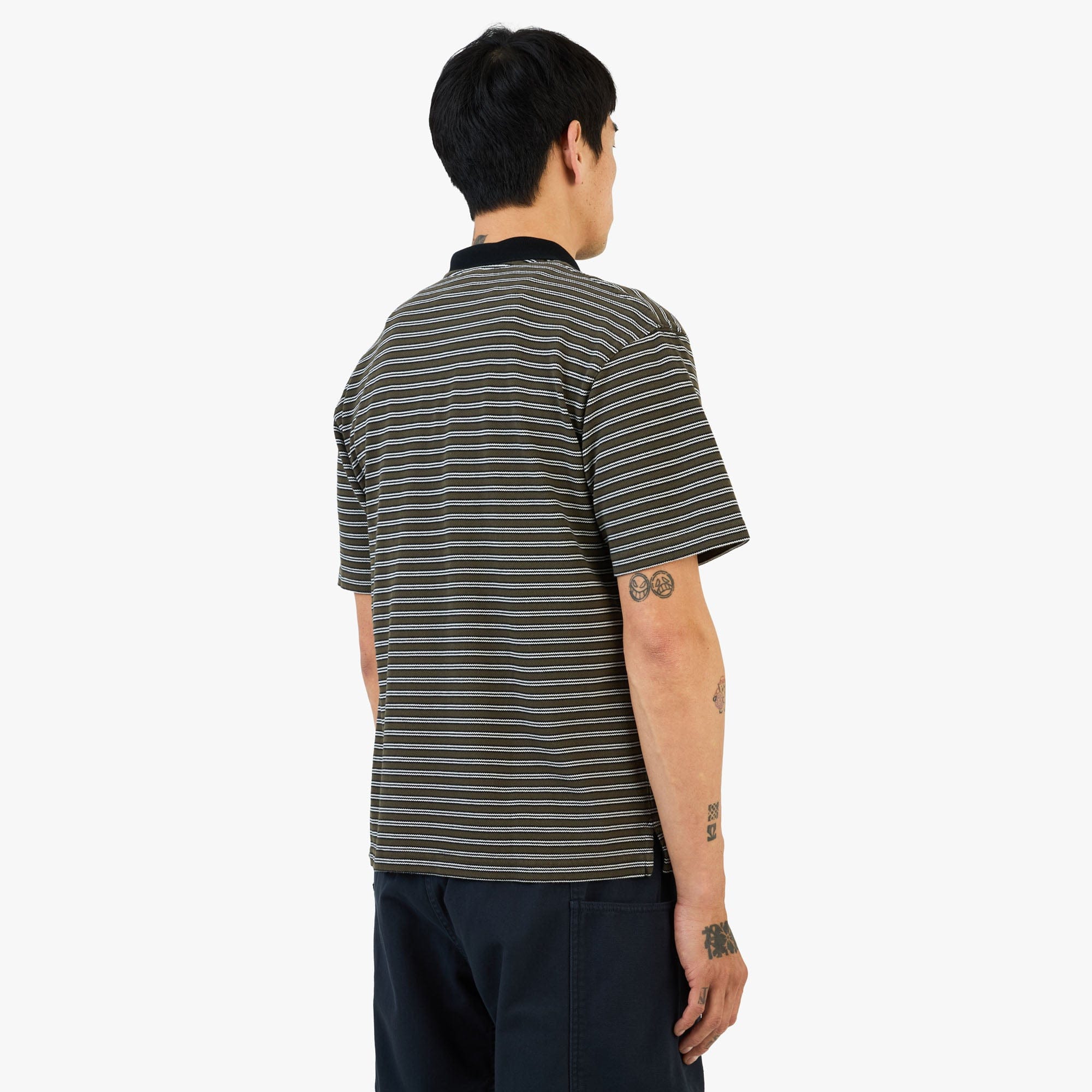 Khakis Stripe Shortsleeve Polo / Olive