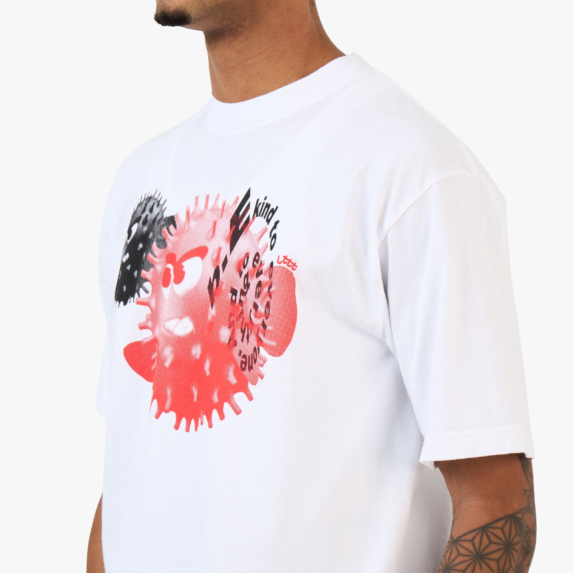b.Eautiful x LTTT Puffy Fish T - Shirt / White