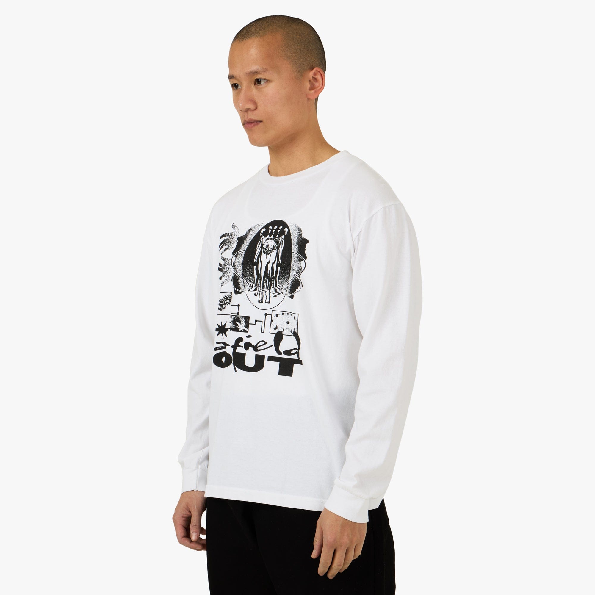 Afield Out Cosmos Longsleeve T - Shirt White