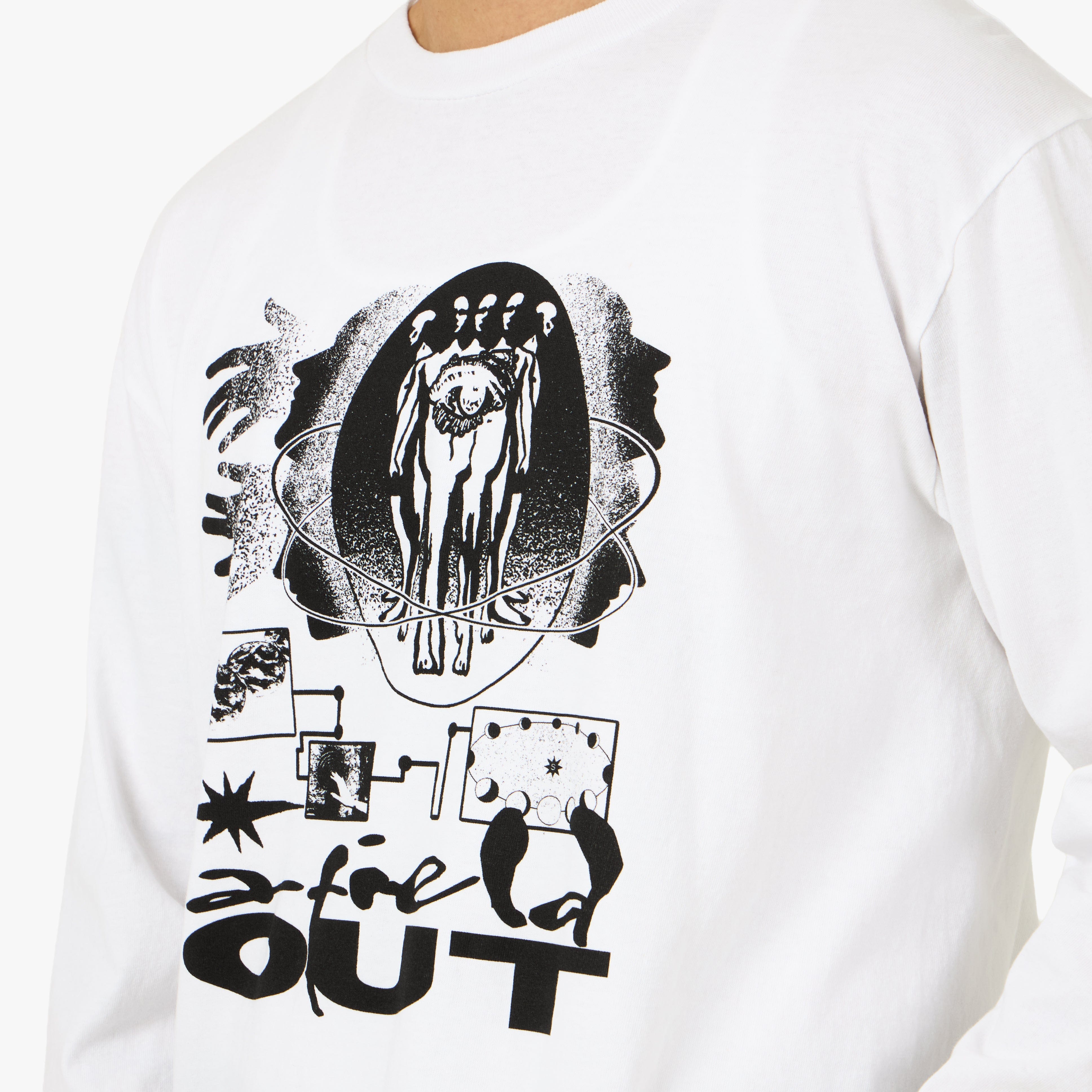 Afield Out Cosmos Longsleeve T - Shirt White