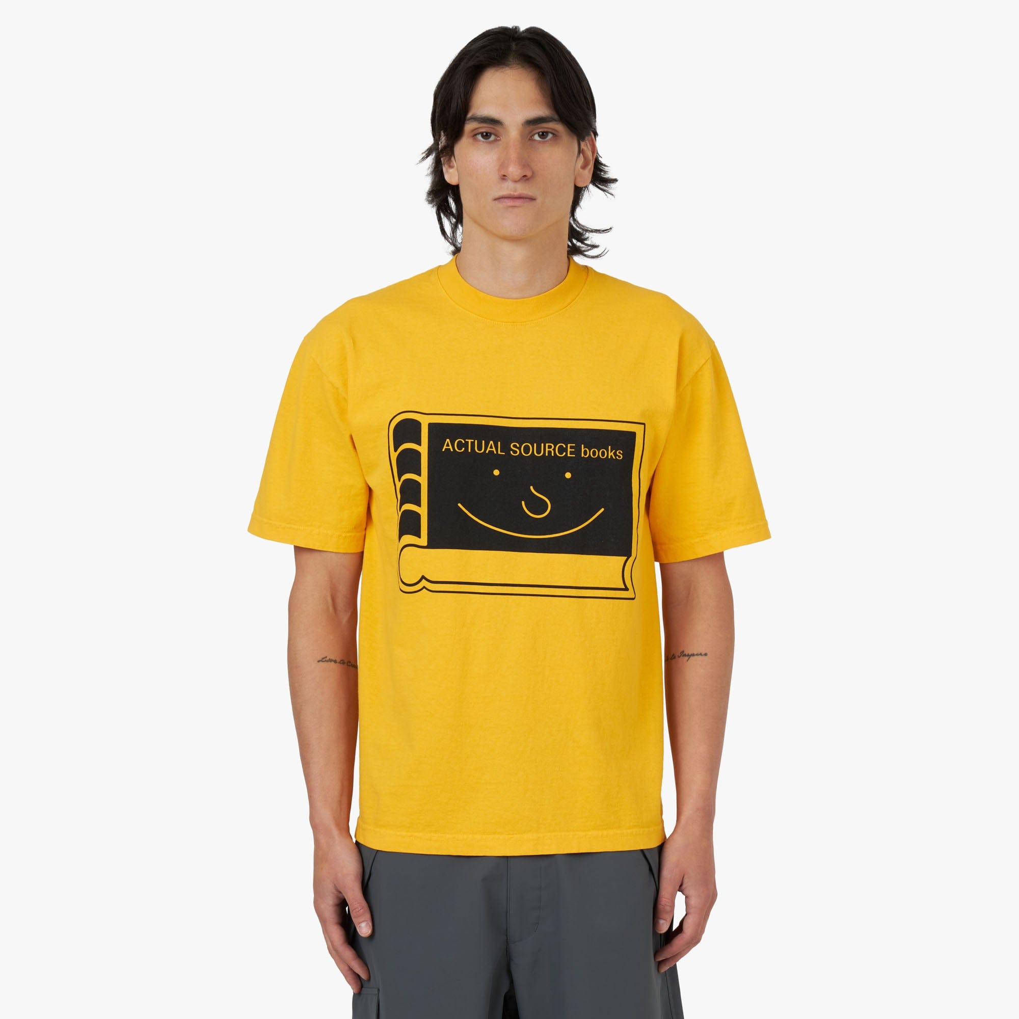 Actual Source Happy Book T - shirt / Yellow