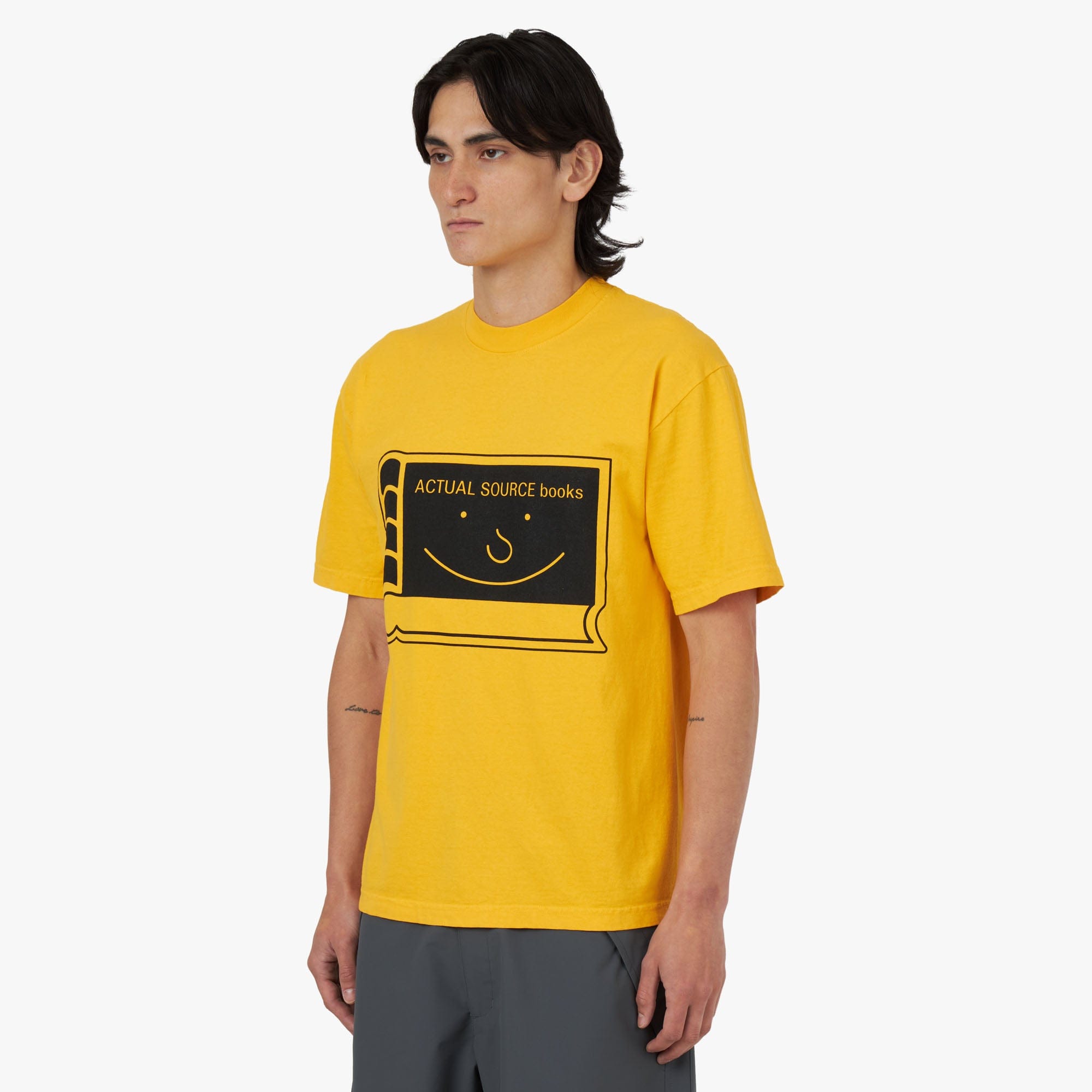 Actual Source Happy Book T - shirt / Yellow