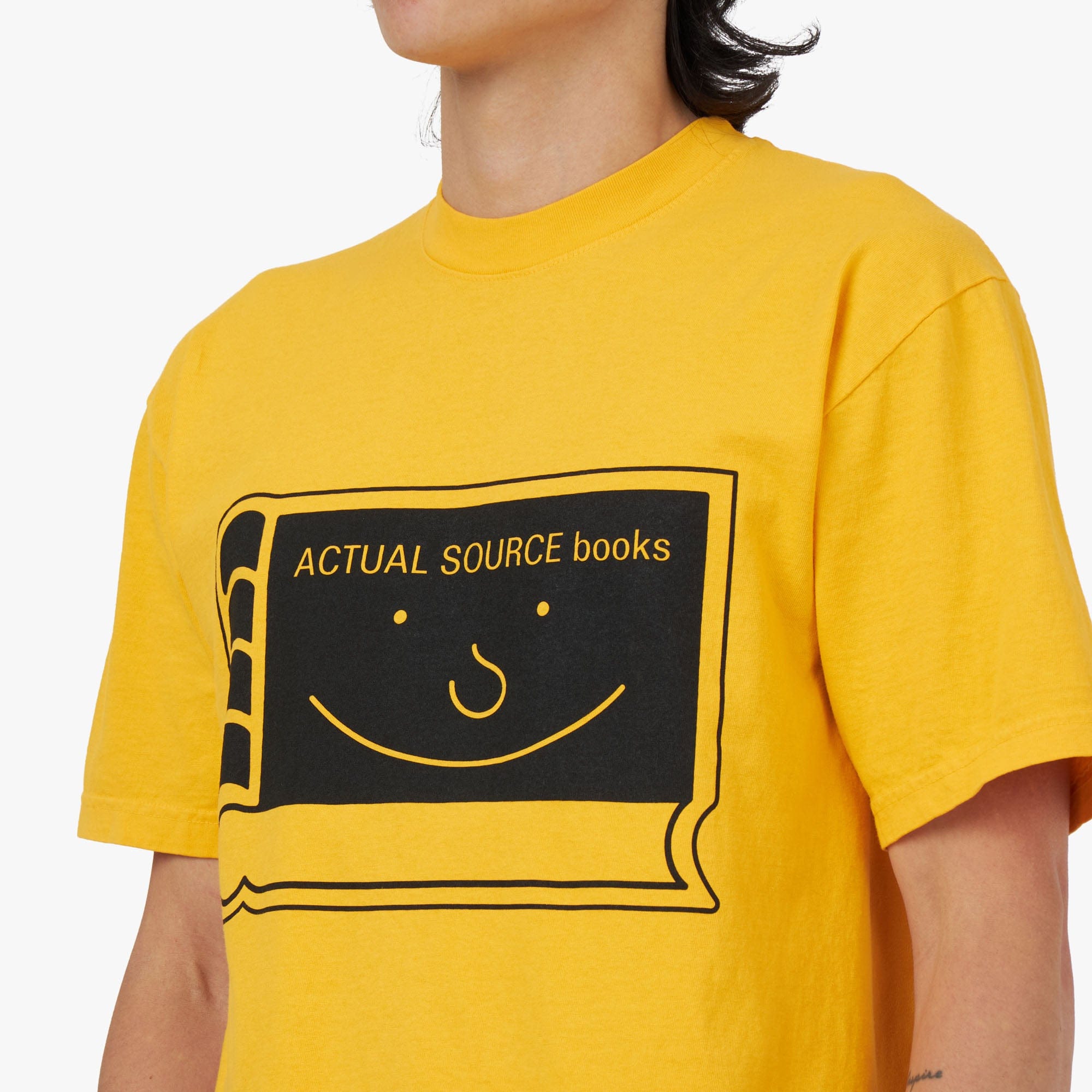 Actual Source Happy Book T - shirt / Yellow