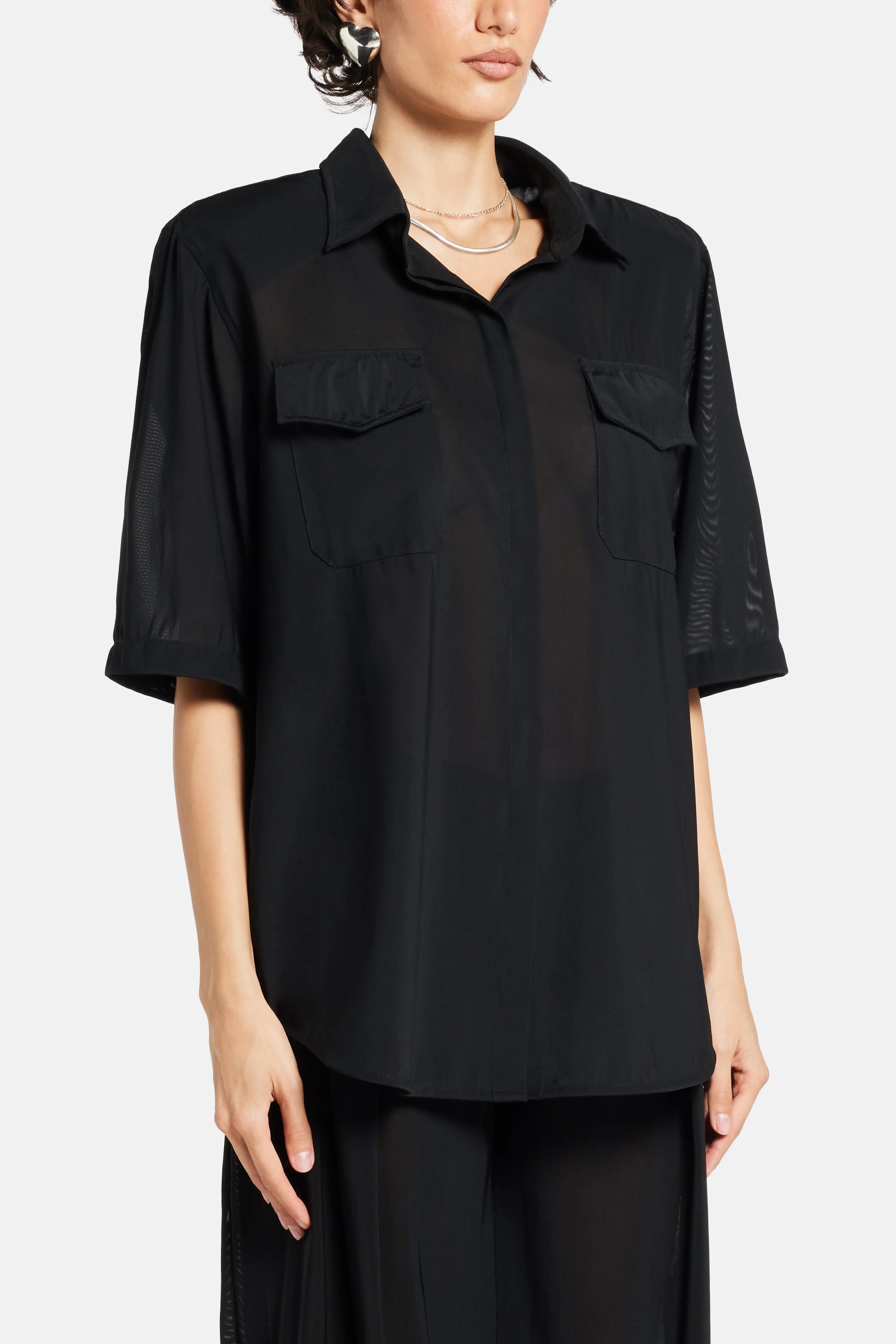 MRS KEEPA Oversized Shirt in Black