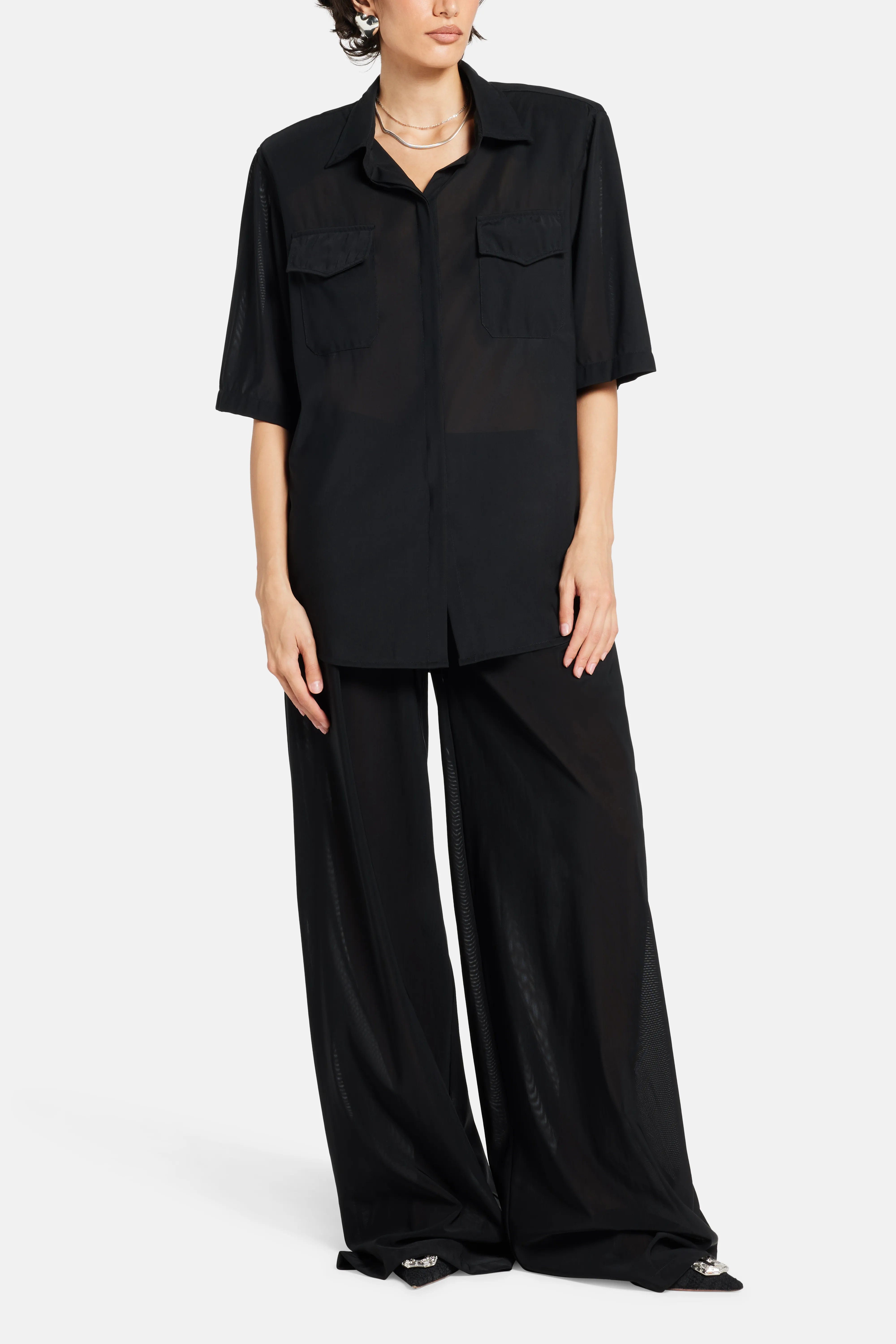 MRS KEEPA Oversized Shirt in Black
