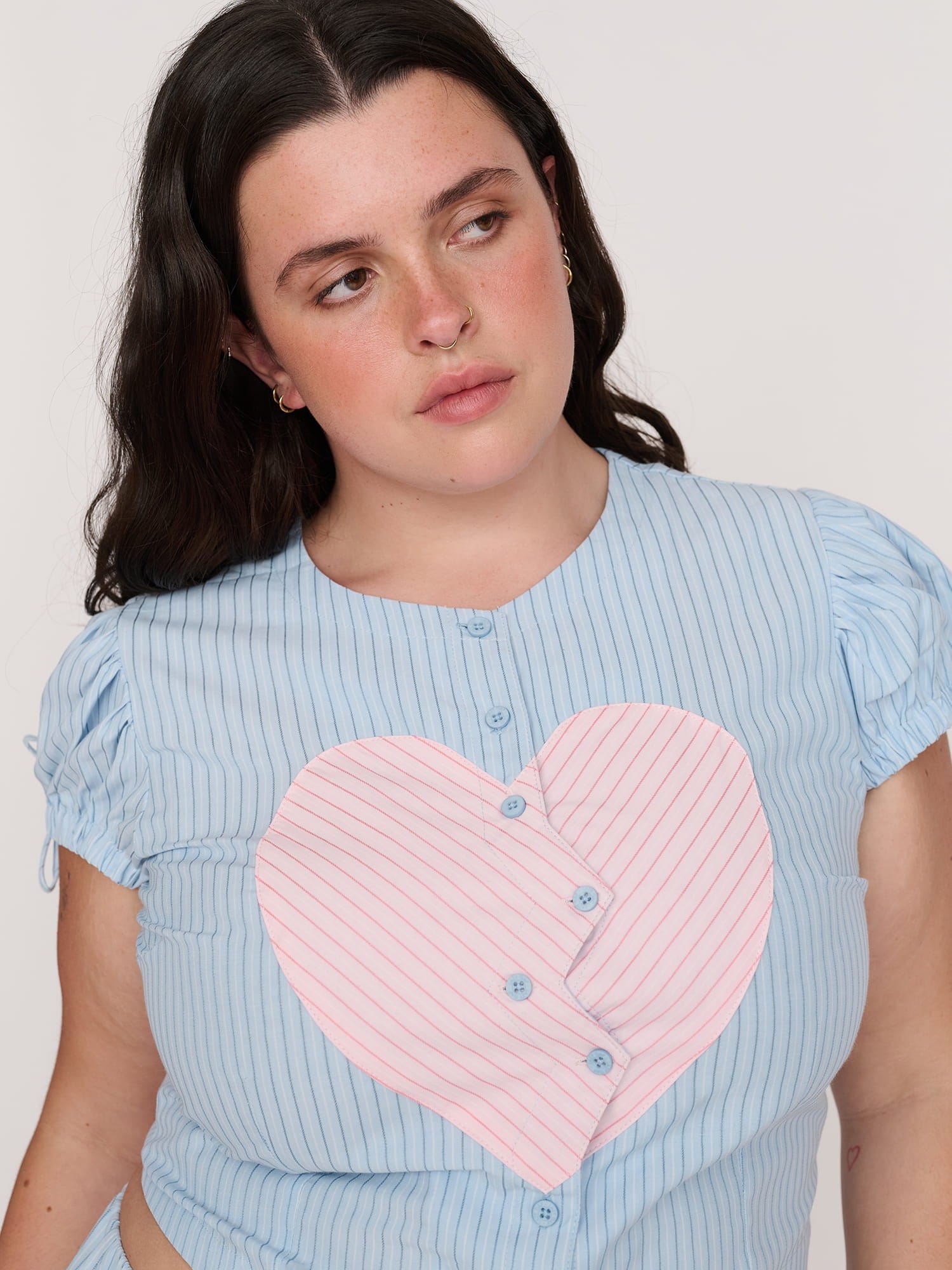 Lazy Oaf Striped Heartbreaker Shirt