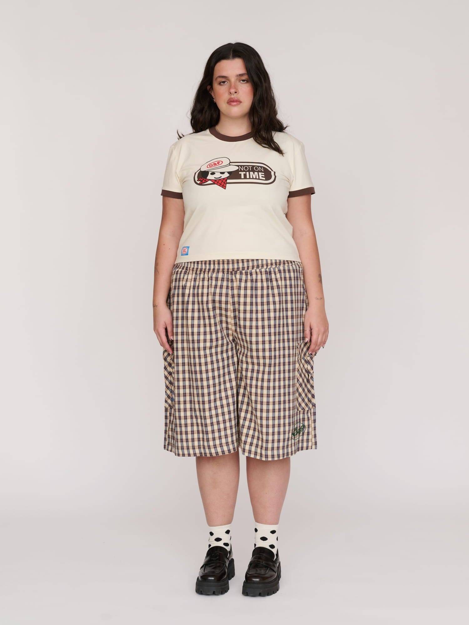 Lazy Oaf All Aboard Long Check Shorts