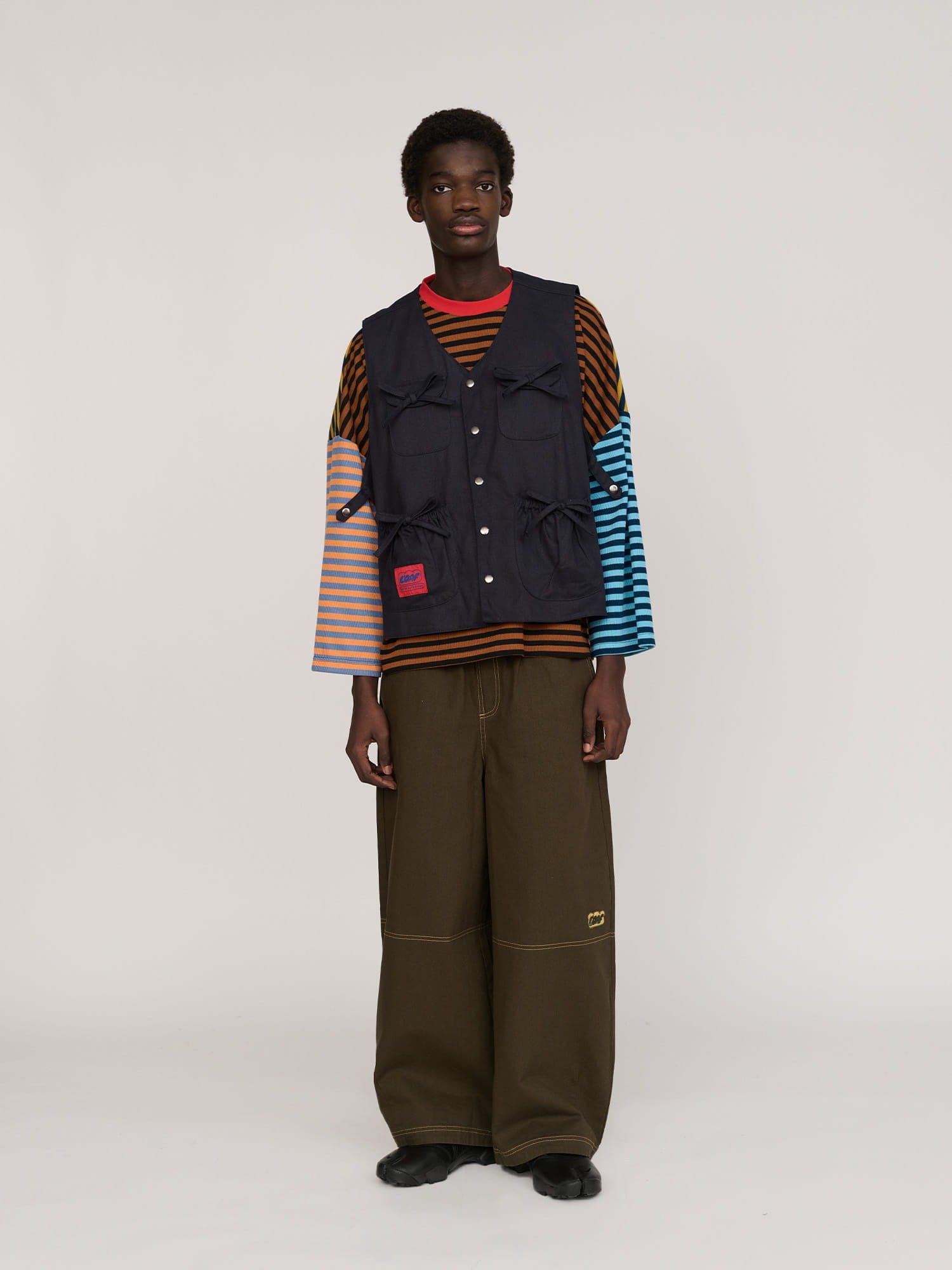 Lazy Oaf Bow Pocket Navy Gilet