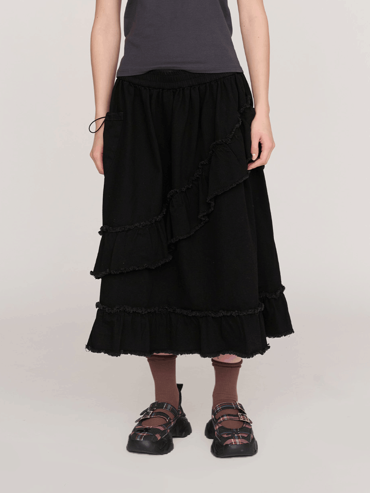 Lazy Oaf Mixed Frill Skirt