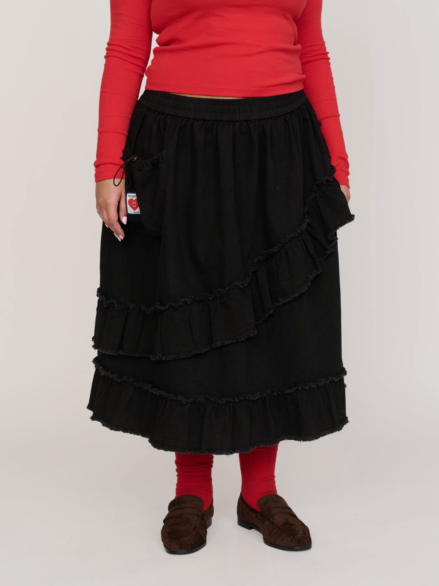 Lazy Oaf Mixed Frill Skirt