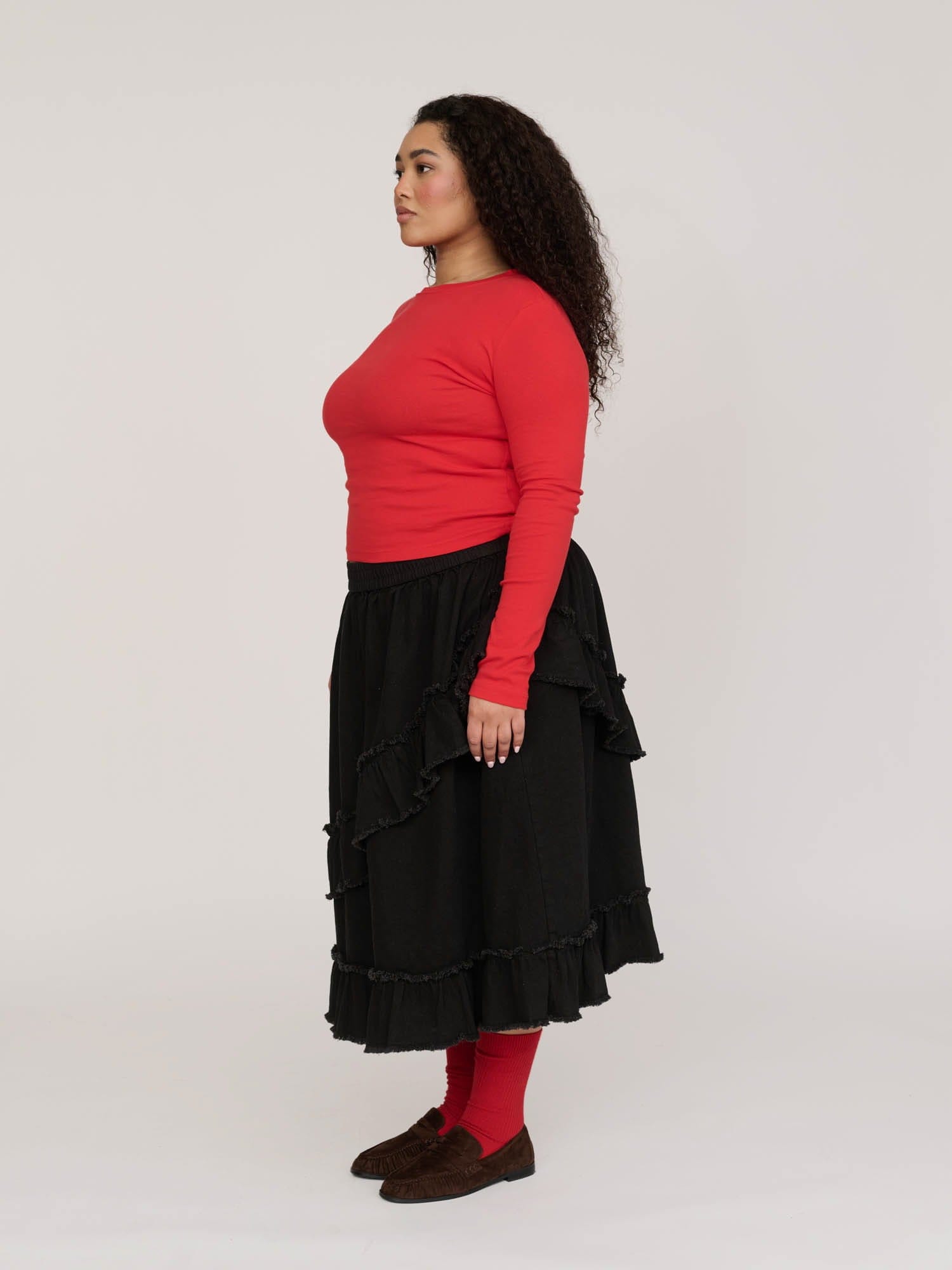 Lazy Oaf Mixed Frill Skirt