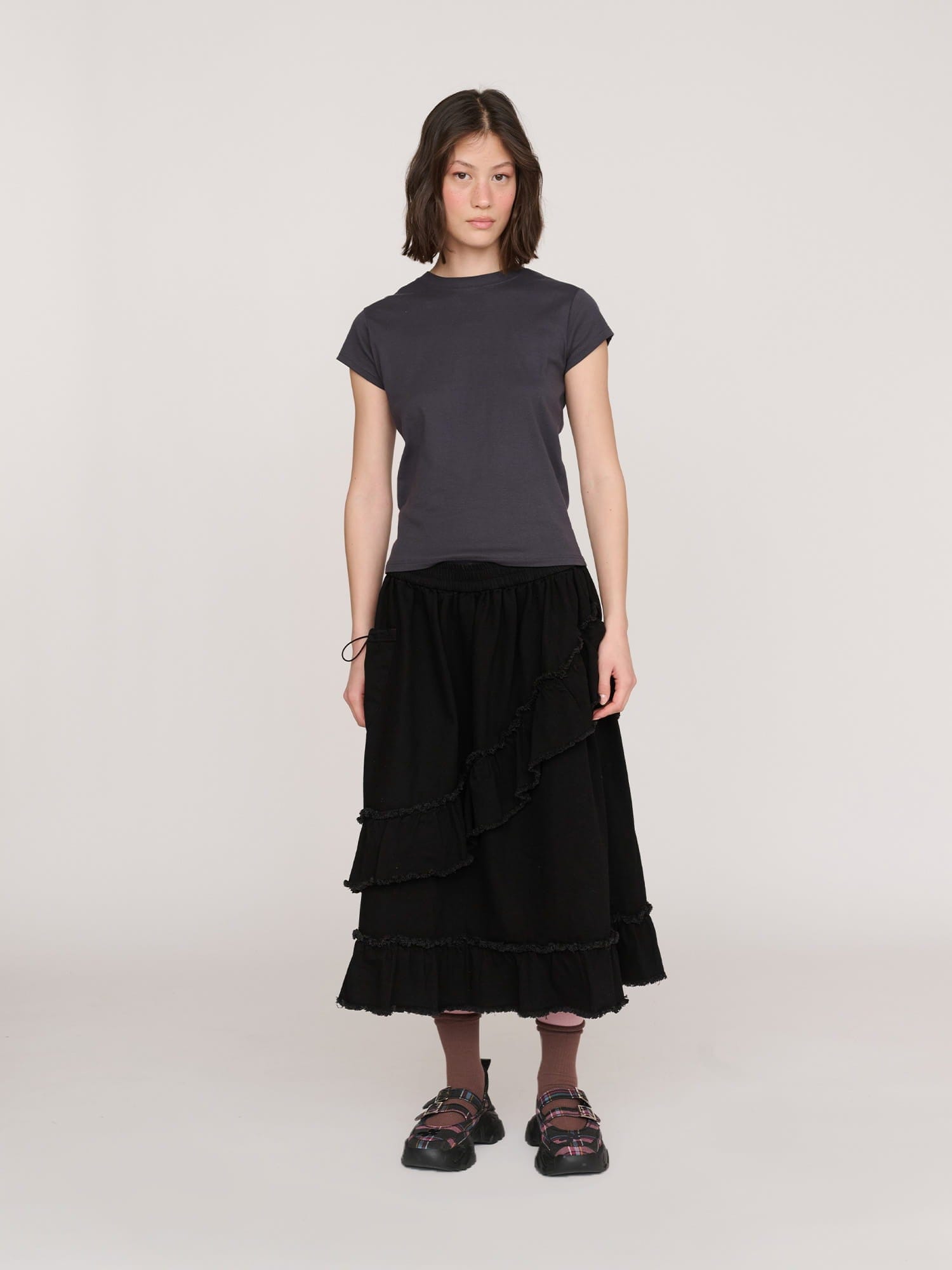 Lazy Oaf Mixed Frill Skirt