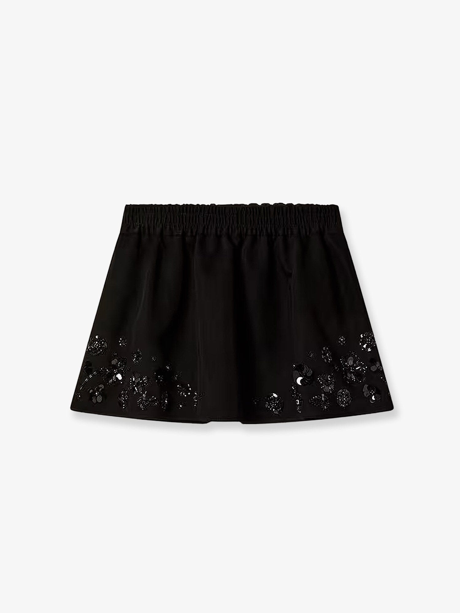 Golden GOOSE Deluxe BRAND Cotton blend midi skirt with floral sequin and crystal details