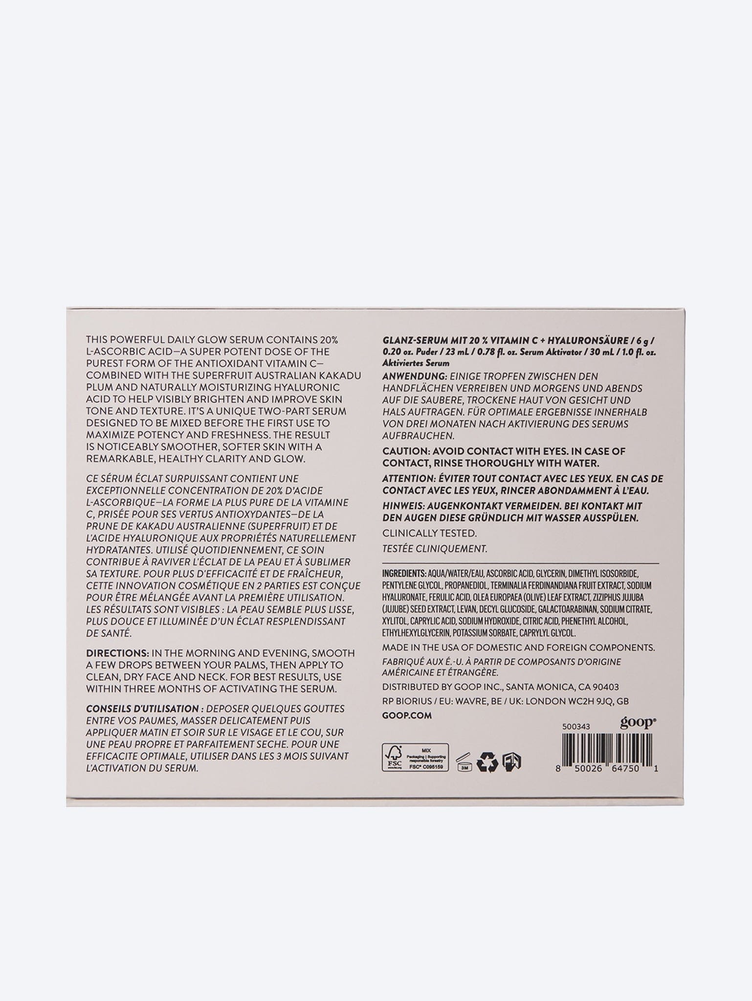 GOOP 20% vitamin c + hyaluronic acid glow serum