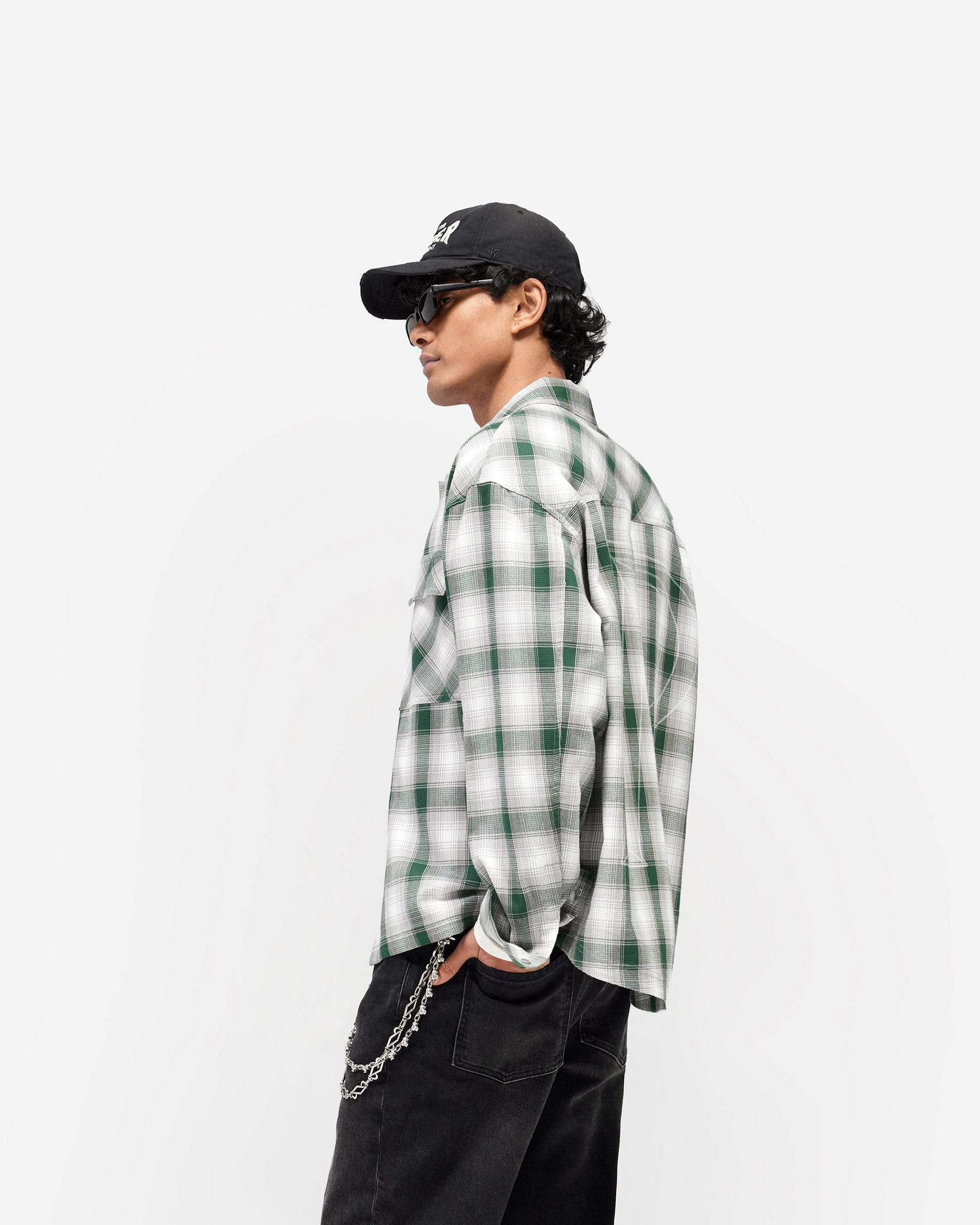 SS26 Waffle Flannel - Dark Green