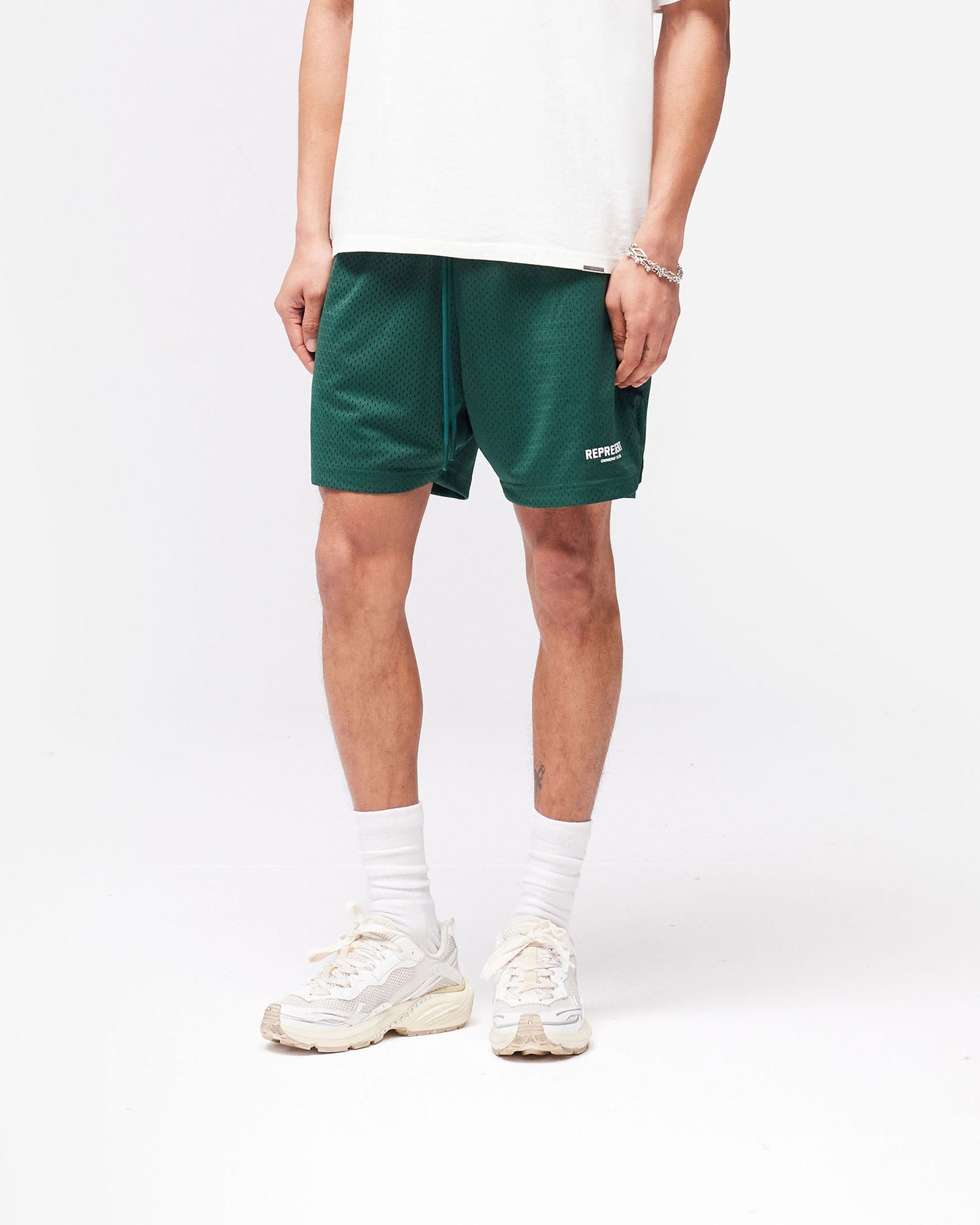 Owners Club Represent Owners Club Mesh Shorts - Racing Green