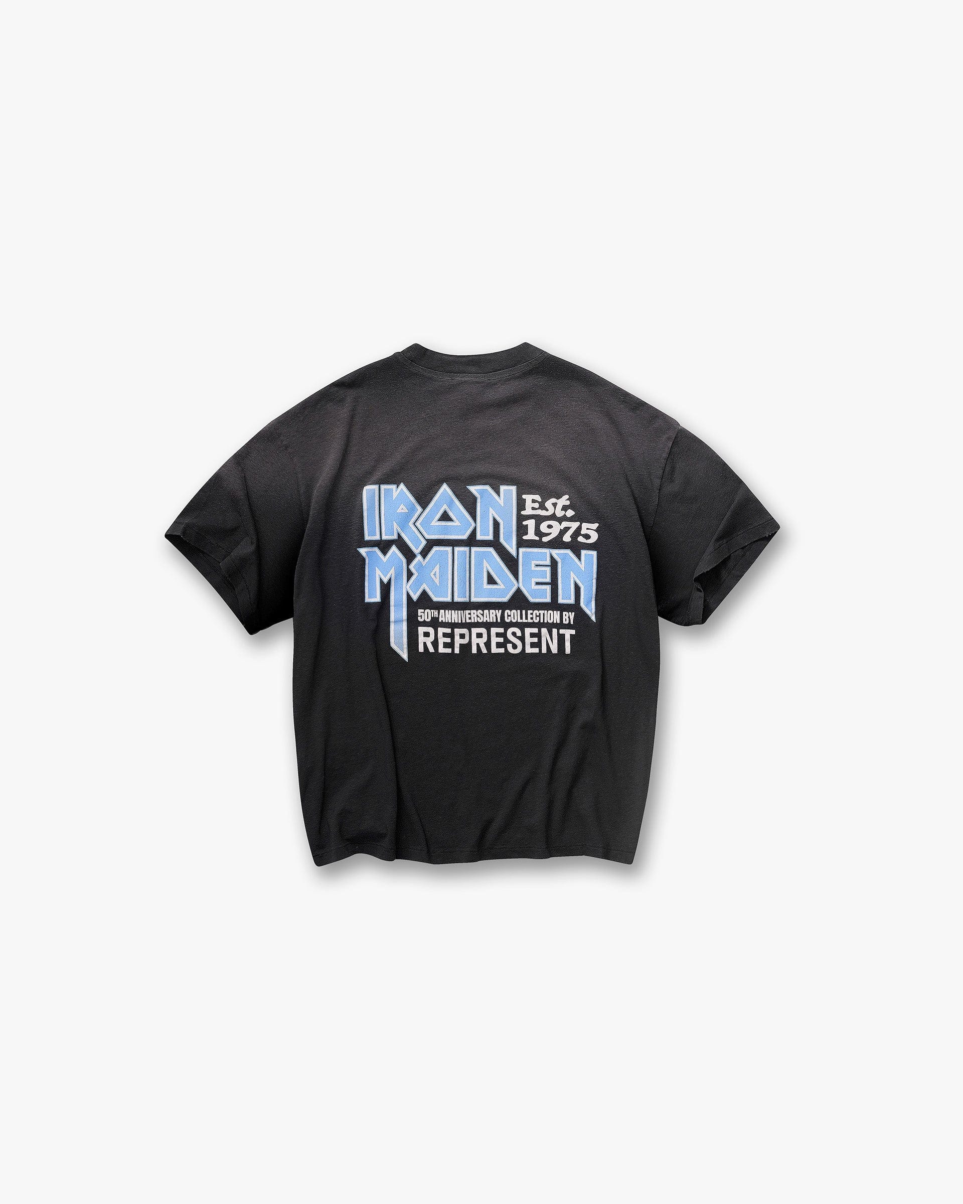 Exclusives Represent x Iron Maiden Anniversary T - Shirt - Stained Black