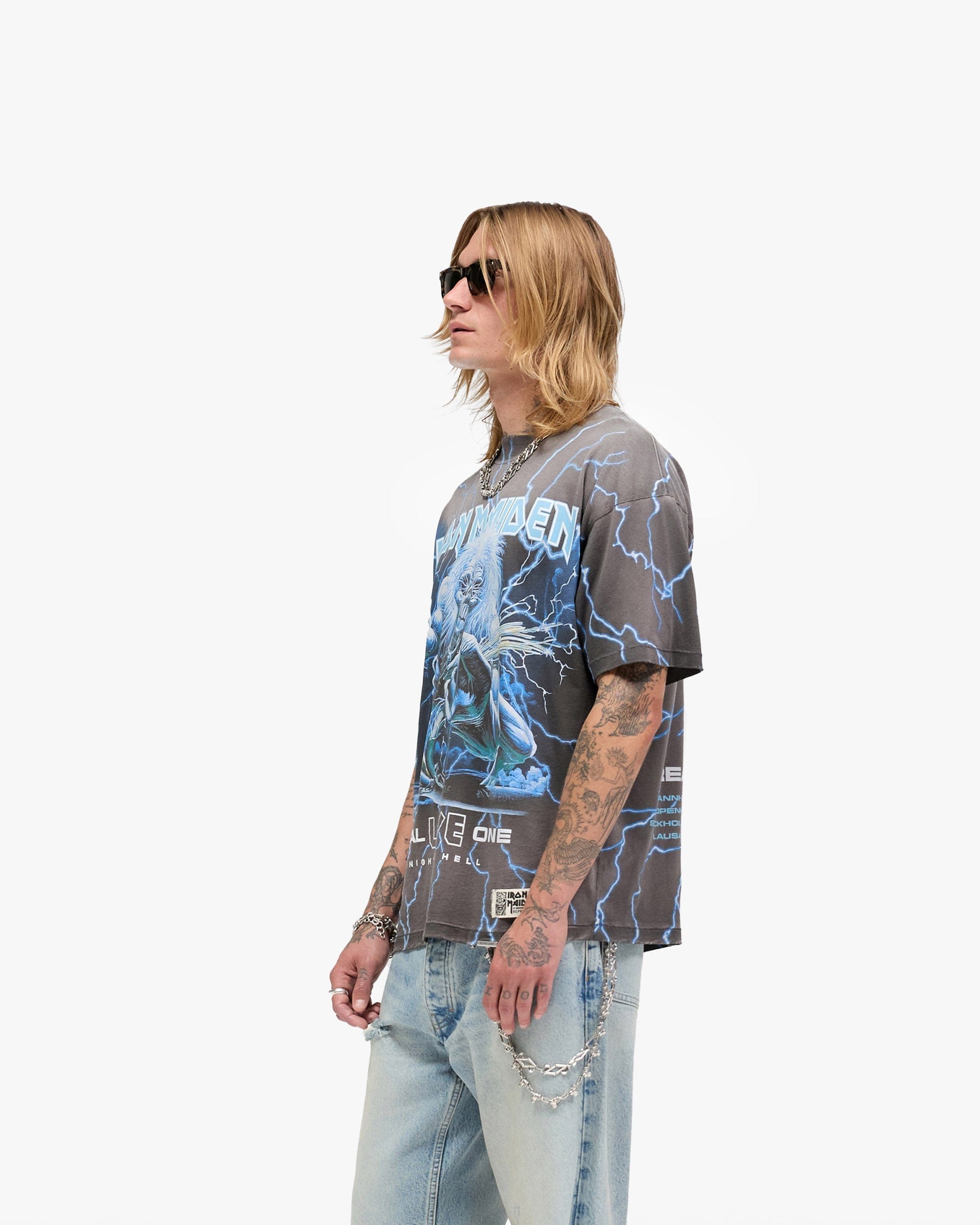 Exclusives Represent x Iron Maiden A Real Live One T - Shirt - Stained Brown