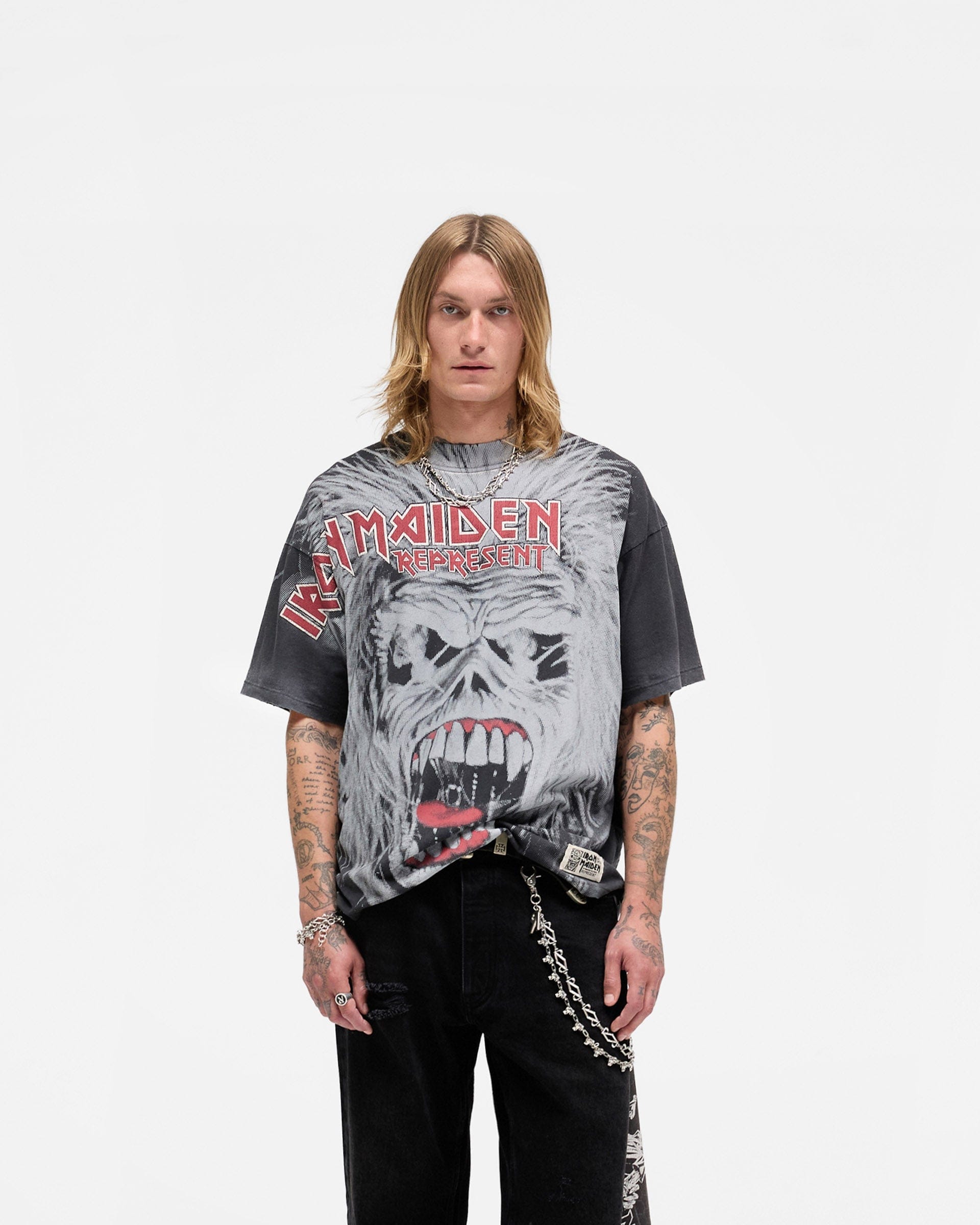 Exclusives Represent x Iron Maiden British Metal T - Shirt - Stained Brown
