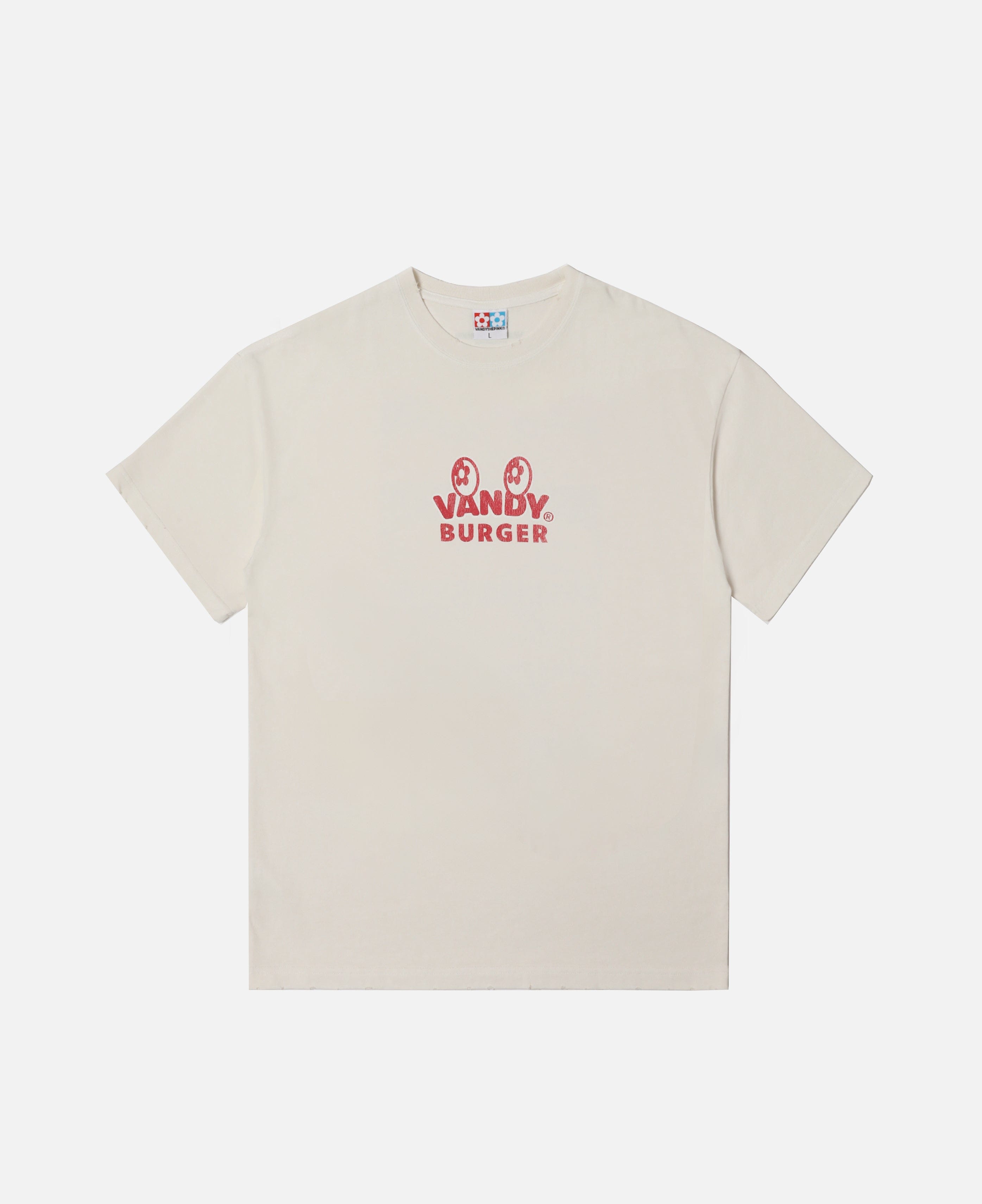 Vandy The Pink Burger Menu Eye Logo T - Shirt (White)