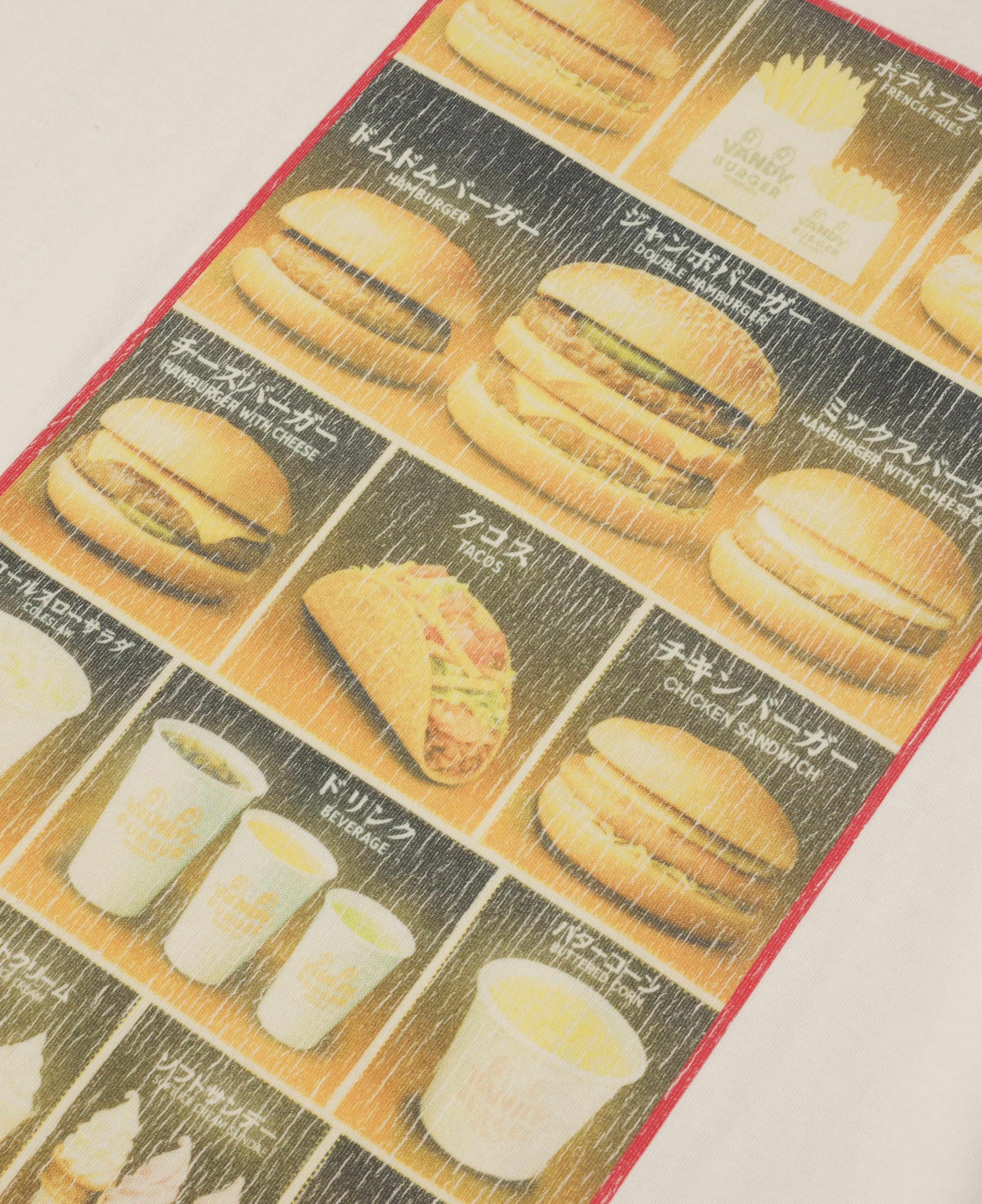 Vandy The Pink Burger Menu Eye Logo T - Shirt (White)