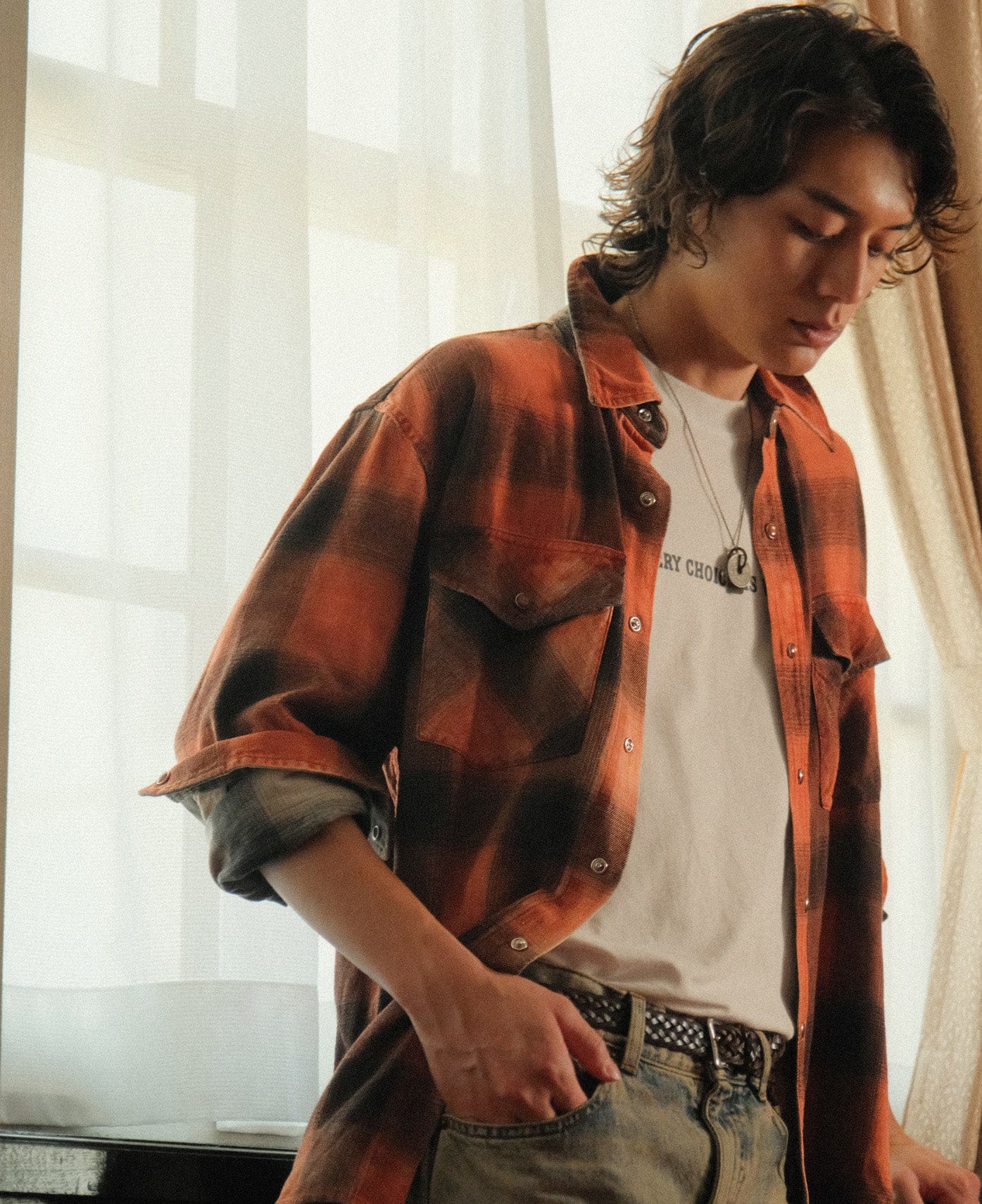 CLOT Vintage Washed Shirt (Orange)