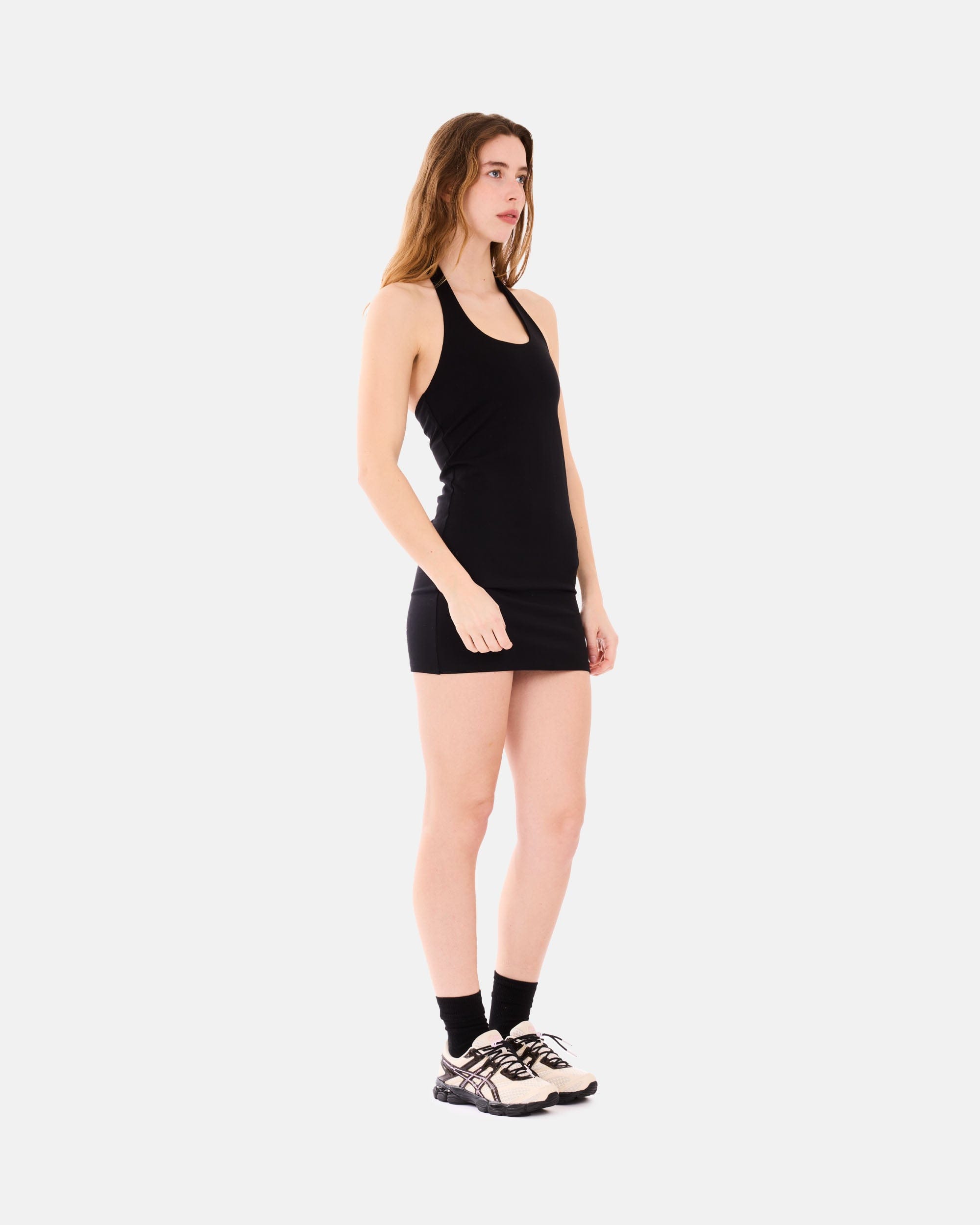DG Organic Basics Aps Core Halter Mini Dress
