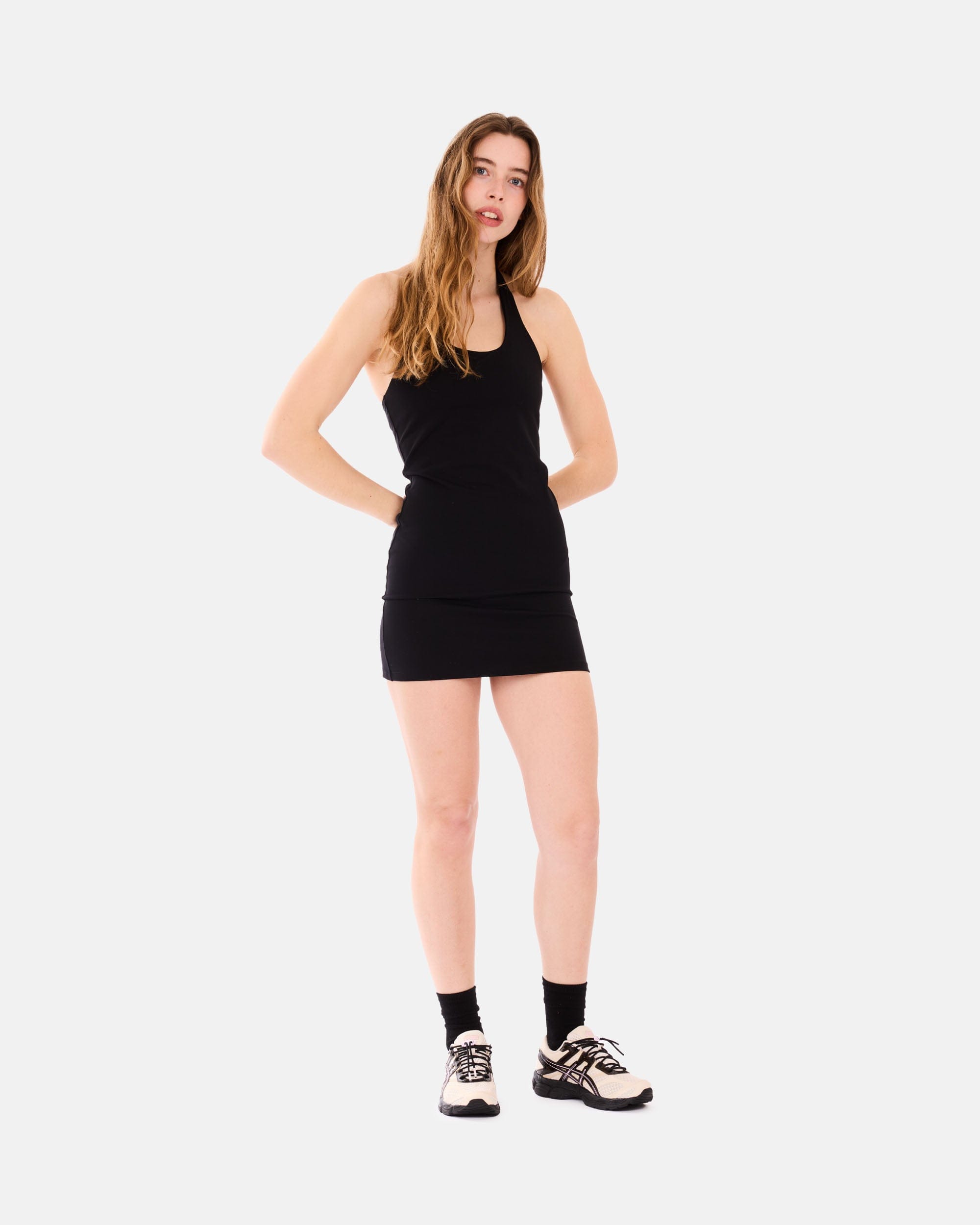 DG Organic Basics Aps Core Halter Mini Dress