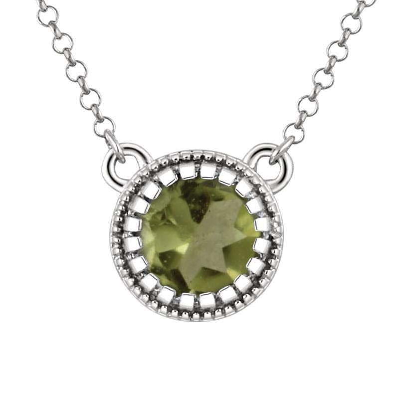 Sabel Collection Round Birthstone Pendant Necklace
