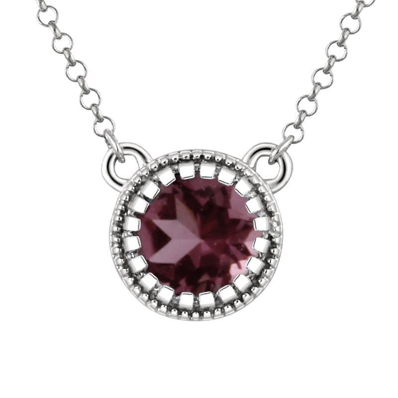 Sabel Collection Round Birthstone Pendant Necklace