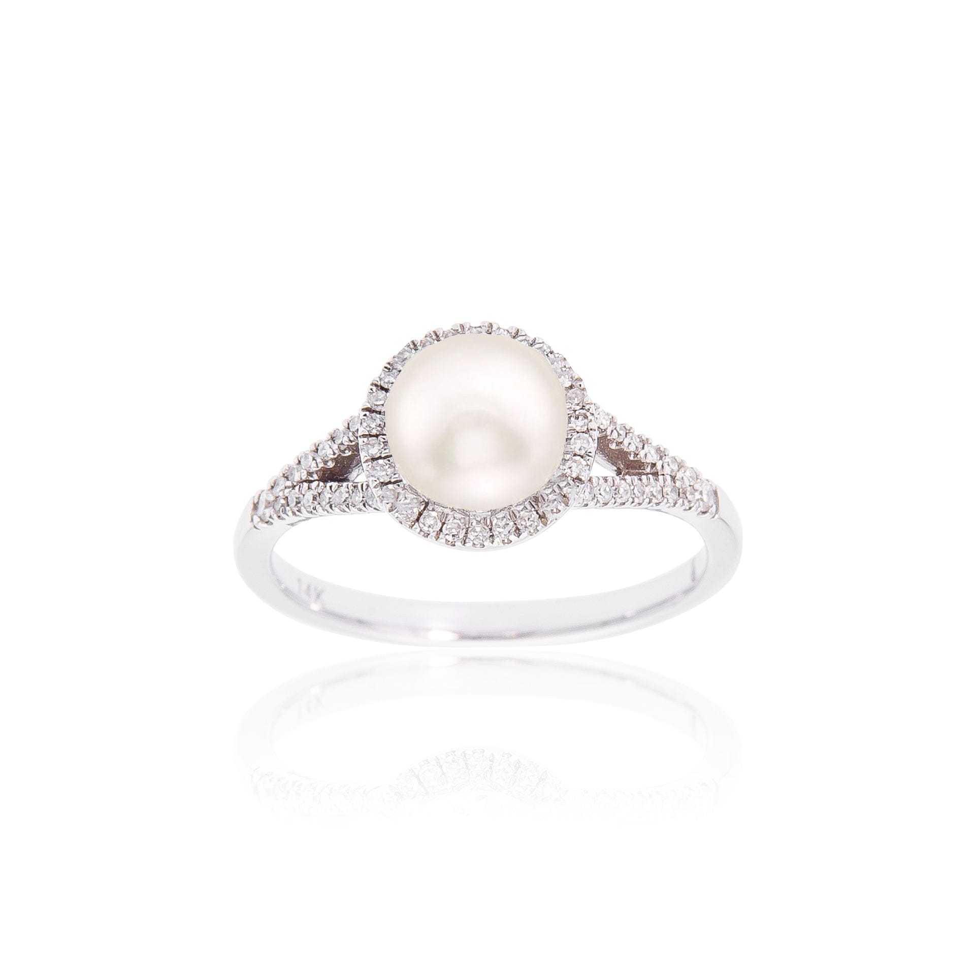 Sabel Collection Birthstone and Diamond Halo Ring