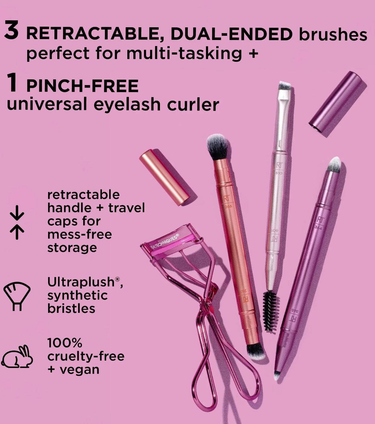Real Techniques Double Time Brush + Lash Set