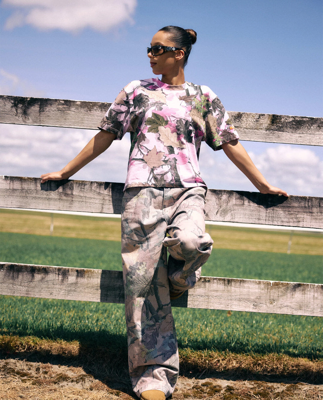 Checks Downtown - Native Camo T - Shirt - Pink