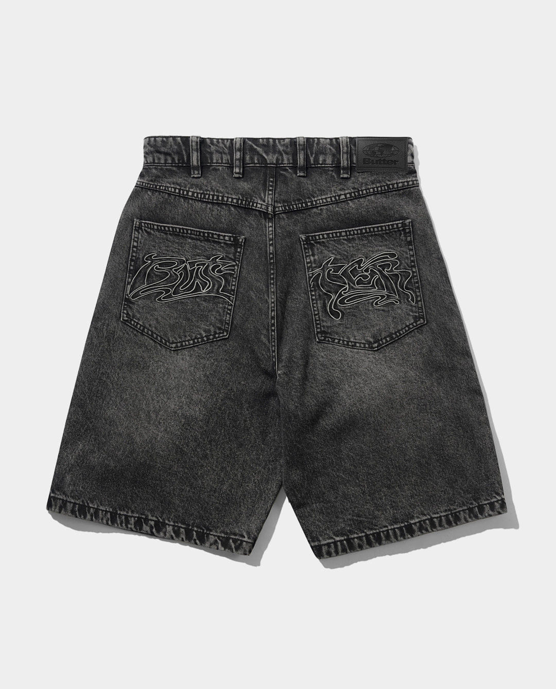 Butter Goods - Drummer Baggy Denim Shorts - Streaky Black